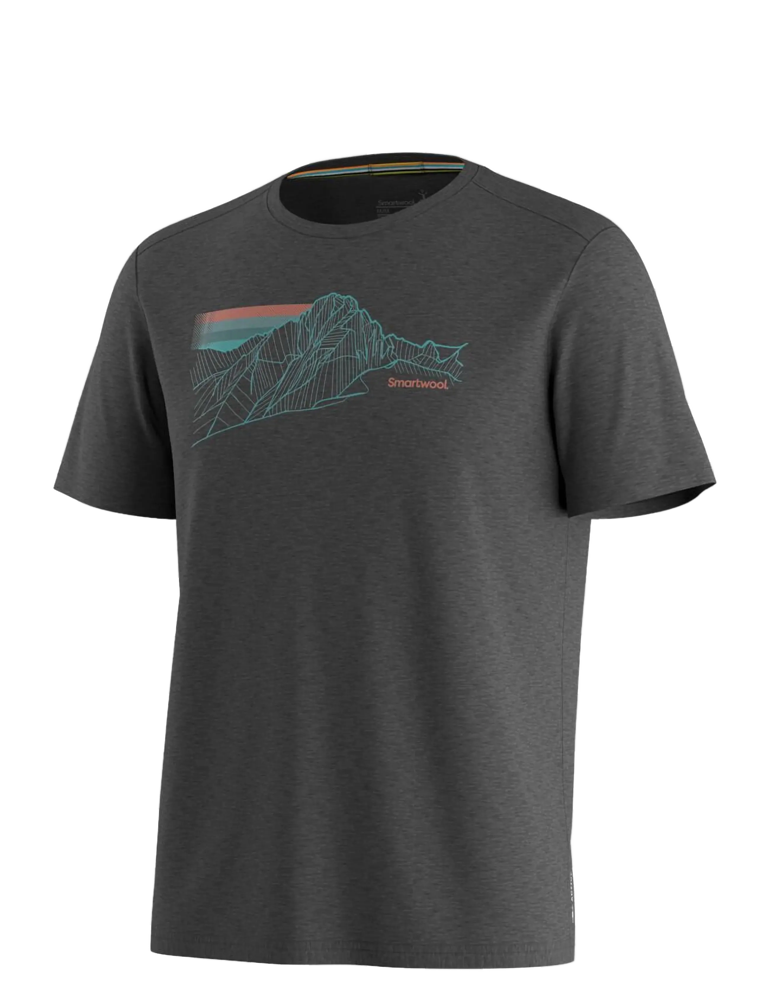 Smartwool Men's Alpine Trace Active Short Sleeve G - Outdoor - CHARCOAL HEATHER / grey