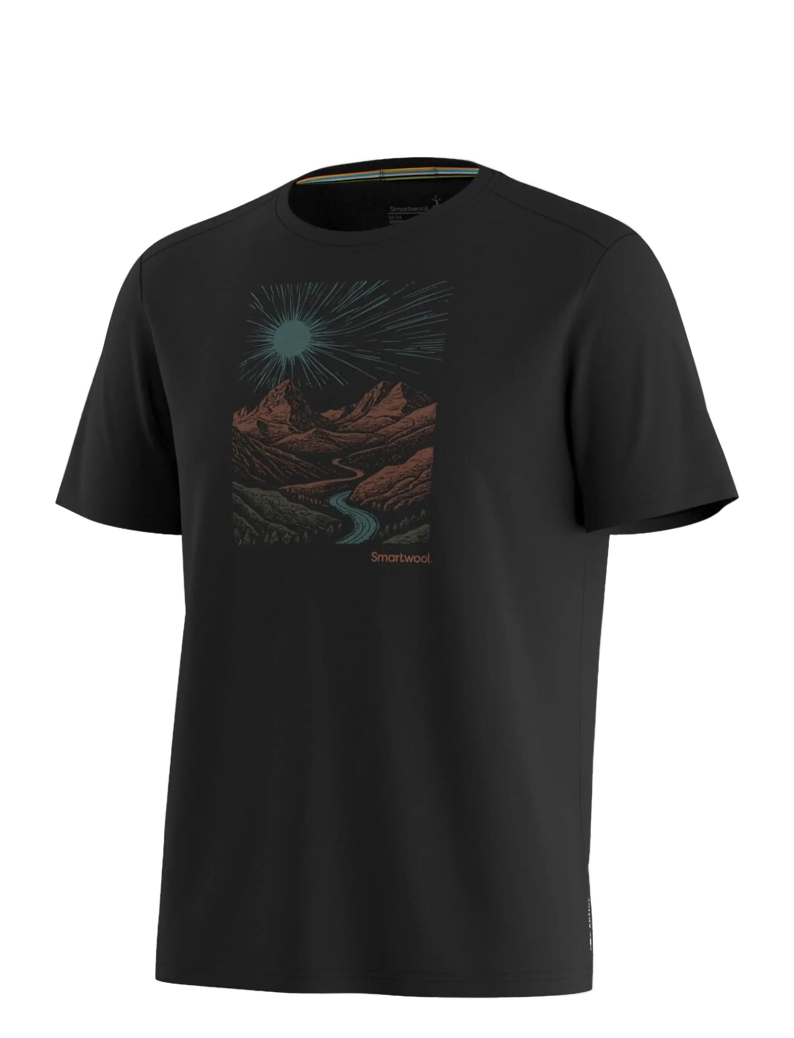 Smartwool Men's Wander Valley Active Short Sleeve - Outdoor - BLACK / black