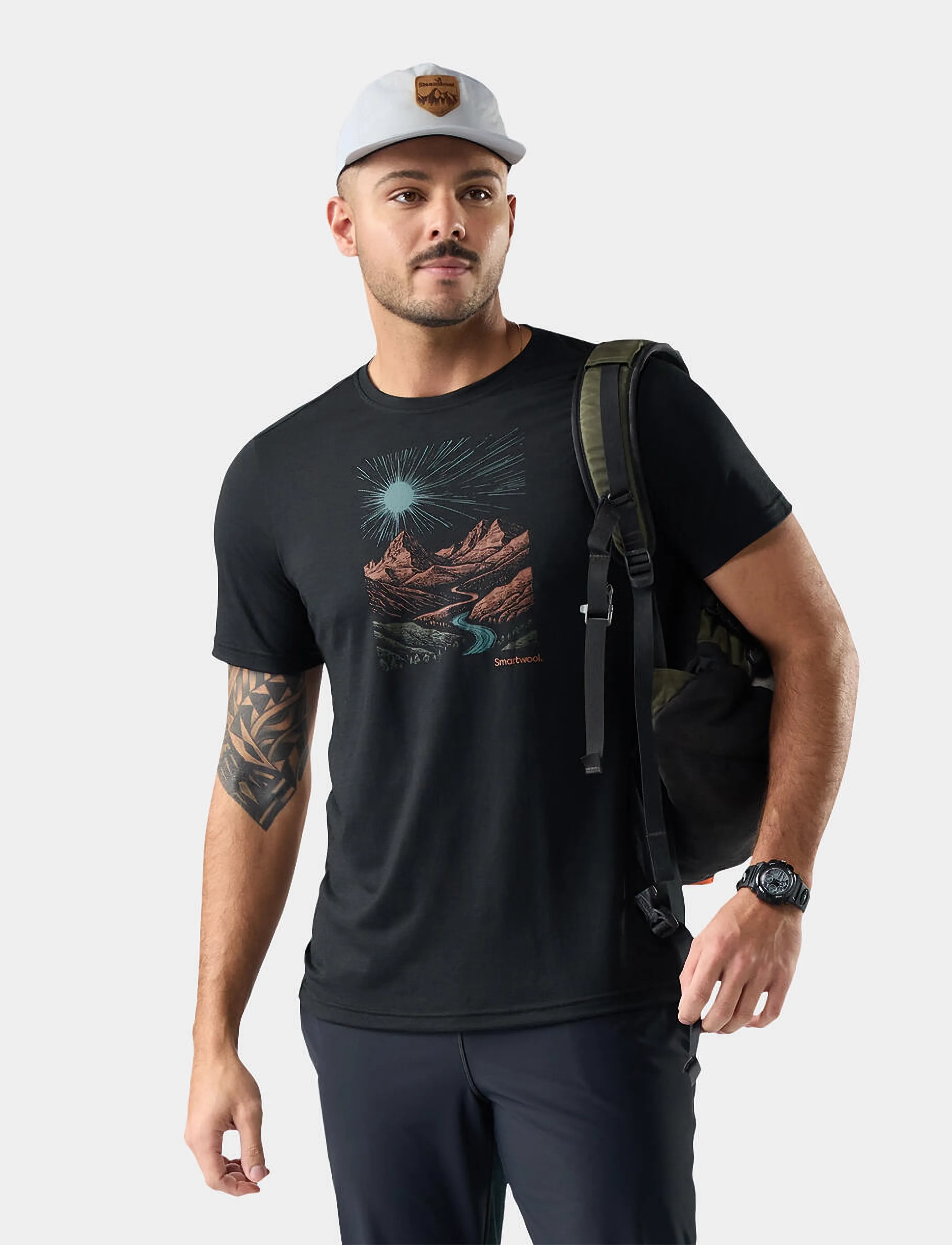 Smartwool - Men's Wander Valley Active Short Sleeve - oberteile & t-shirts - black - 0