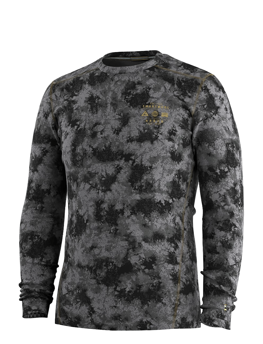 Smartwool - Men's Classic Thermal Merino Base Layer Crew Boxed - aluskihina kantavad alussärgid - black tie dye/hny gold - 1
