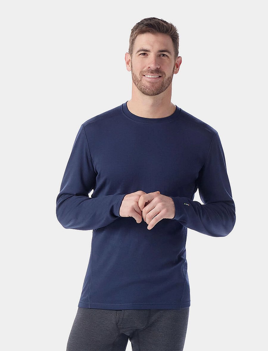 Smartwool - Men's Classic Thermal Merino Base Layer Crew Boxed - funktionsunterwäsche - oberteile - deep navy - 0