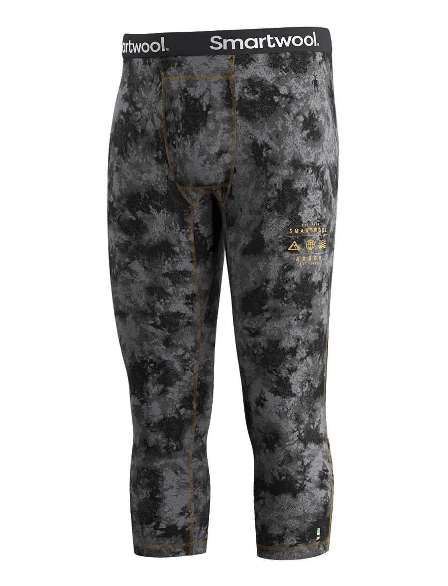 Smartwool - Men's Classic Thermal Merino Base Layer 3/4 Bottom Boxed - funkionsunterwäsche - hosen - black tie dye/hny gold - 1