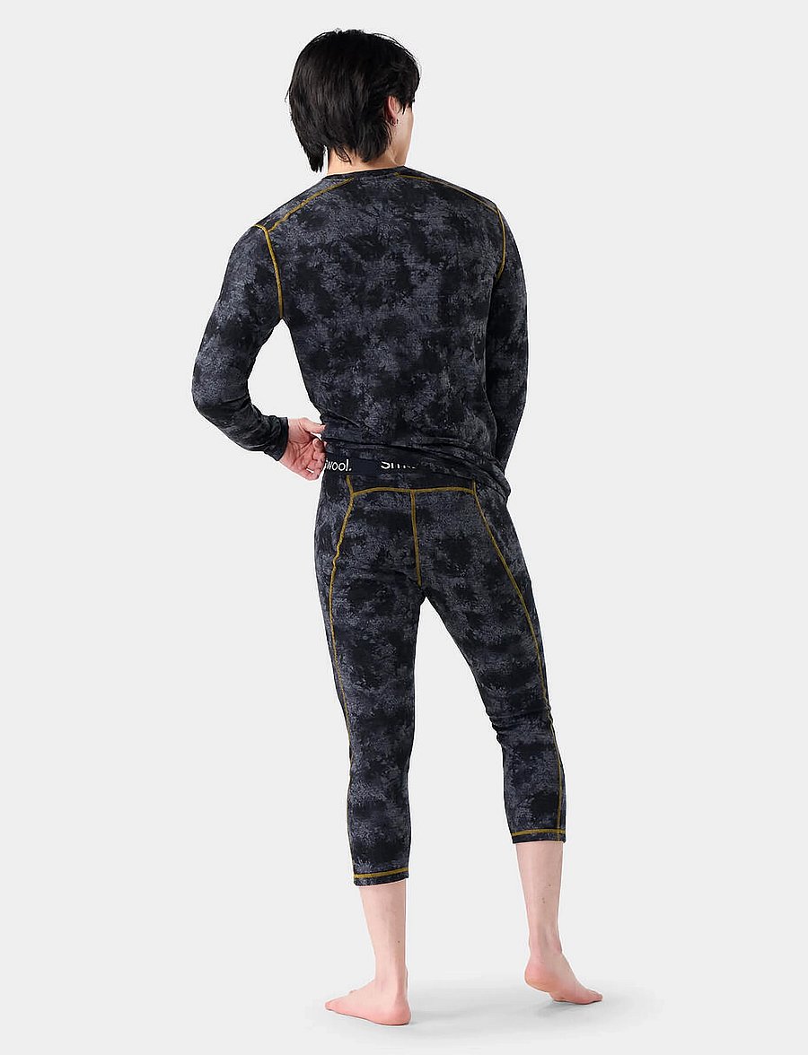 Smartwool - Men's Classic Thermal Merino Base Layer 3/4 Bottom Boxed - funkionsunterwäsche - hosen - black tie dye/hny gold - 2