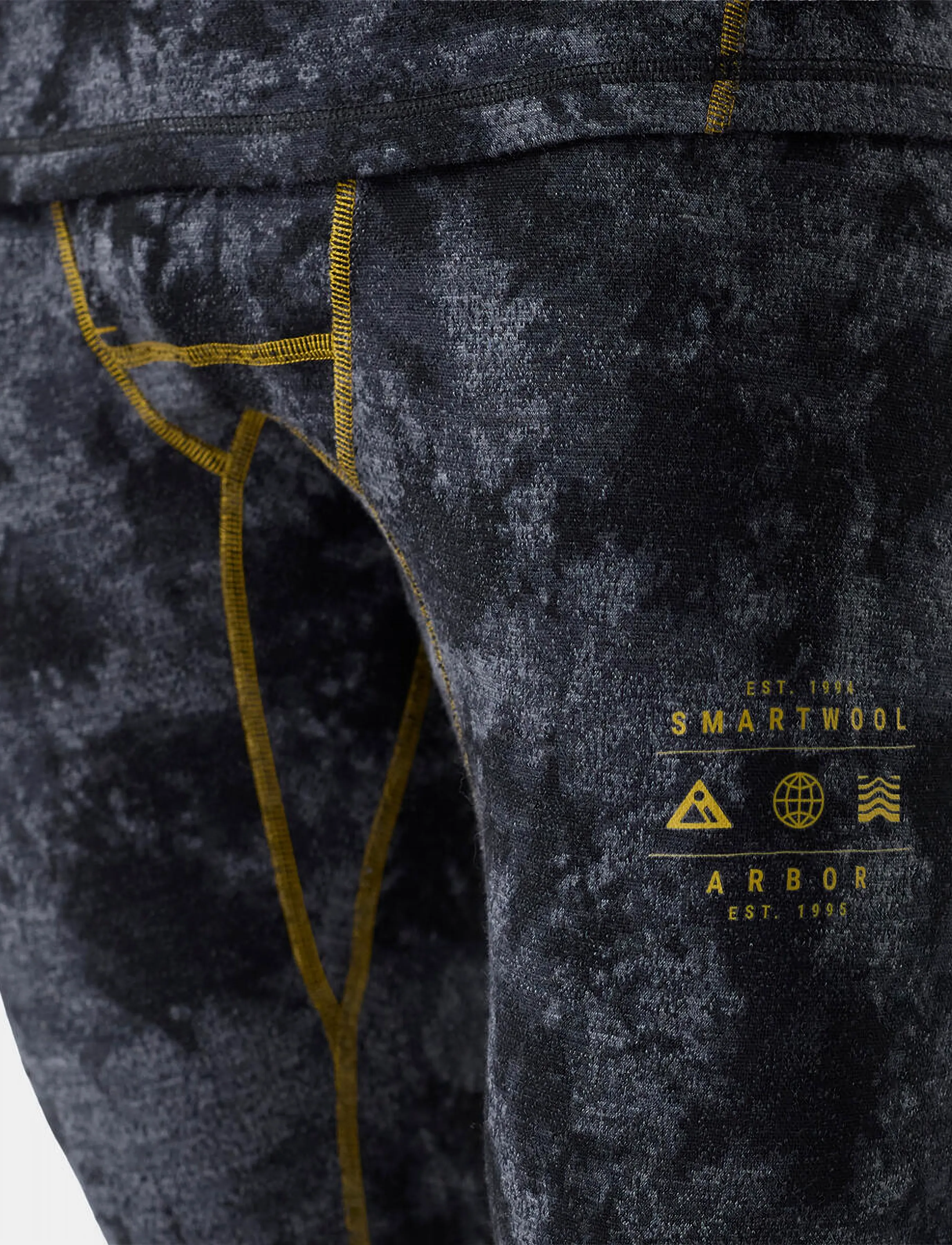 Smartwool - Men's Classic Thermal Merino Base Layer 3/4 Bottom Boxed - funkionsunterwäsche - hosen - black tie dye/hny gold - 3