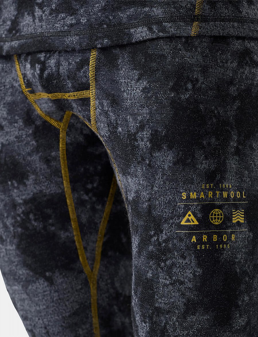 Smartwool - Men's Classic Thermal Merino Base Layer 3/4 Bottom Boxed - funkionsunterwäsche - hosen - black tie dye/hny gold - 3