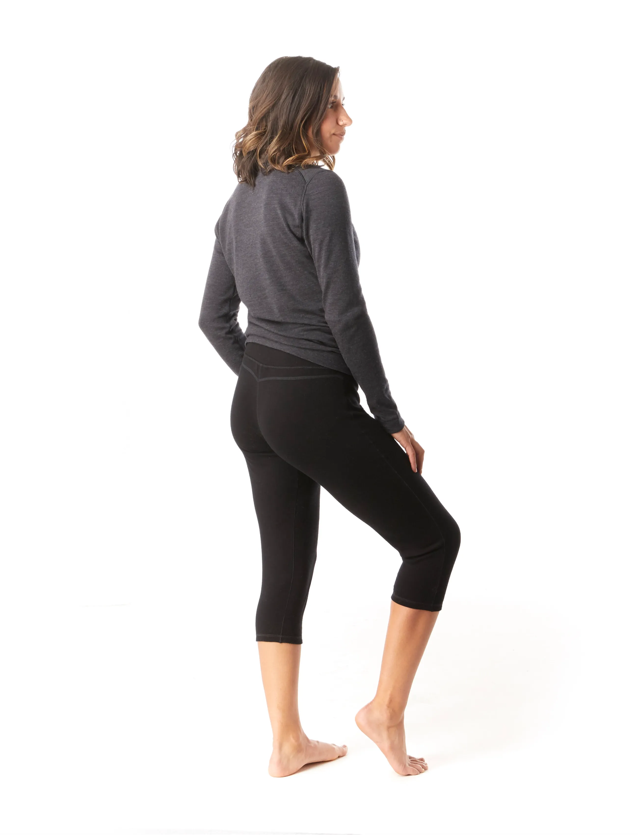 Smartwool - Women's Classic Thermal Merino Base Layer 3/4 Bottom Boxed - base layer bottoms - black - 2