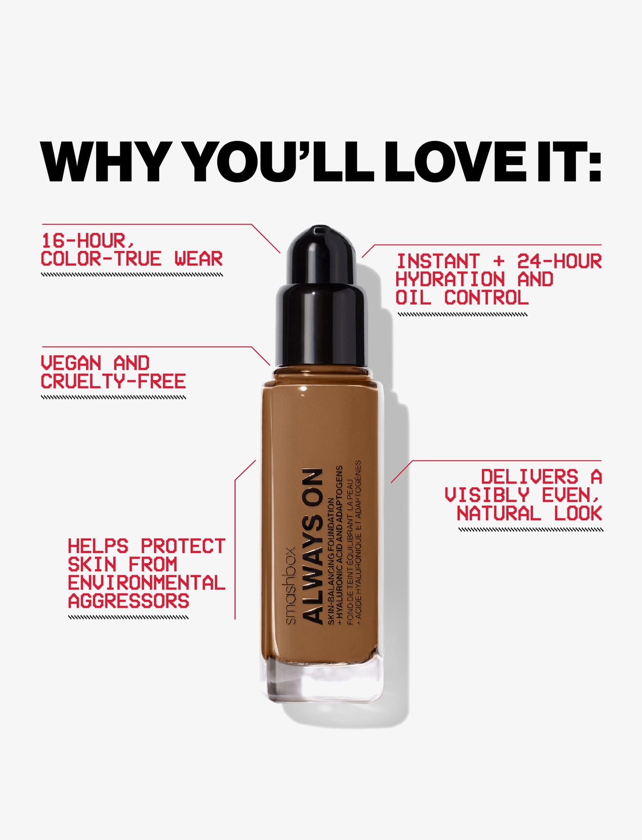 Smashbox - Always On Skin Balancing Foundation - smink - m20w - 3