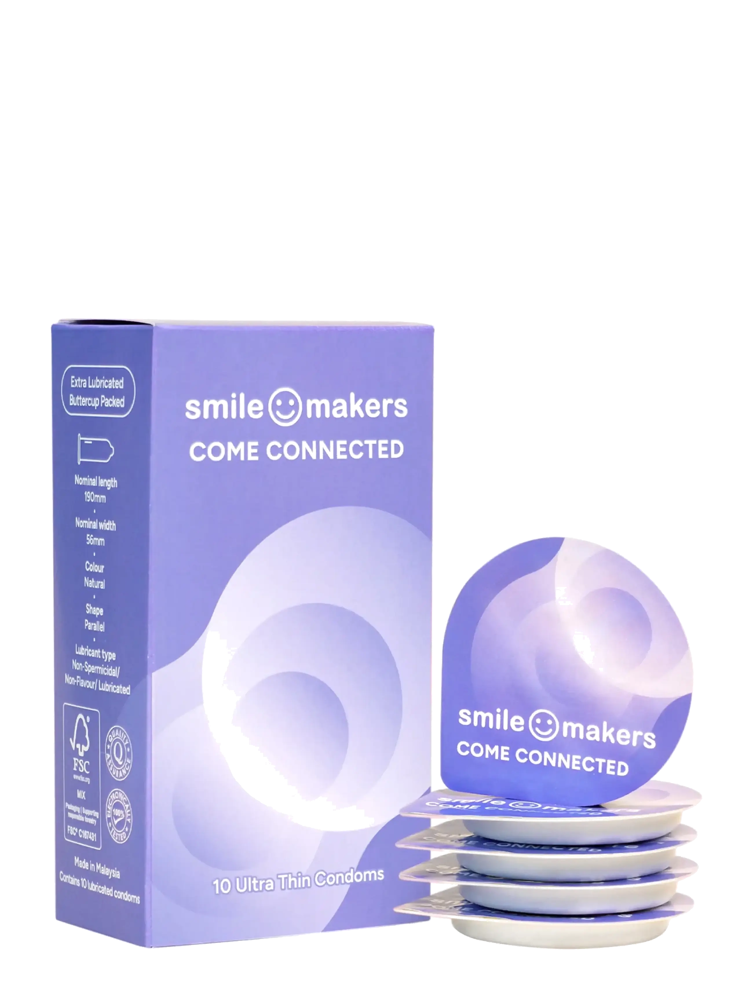 Smile Makers Come Connected Condoms - Helse & Velvære - YELLOW / clear
