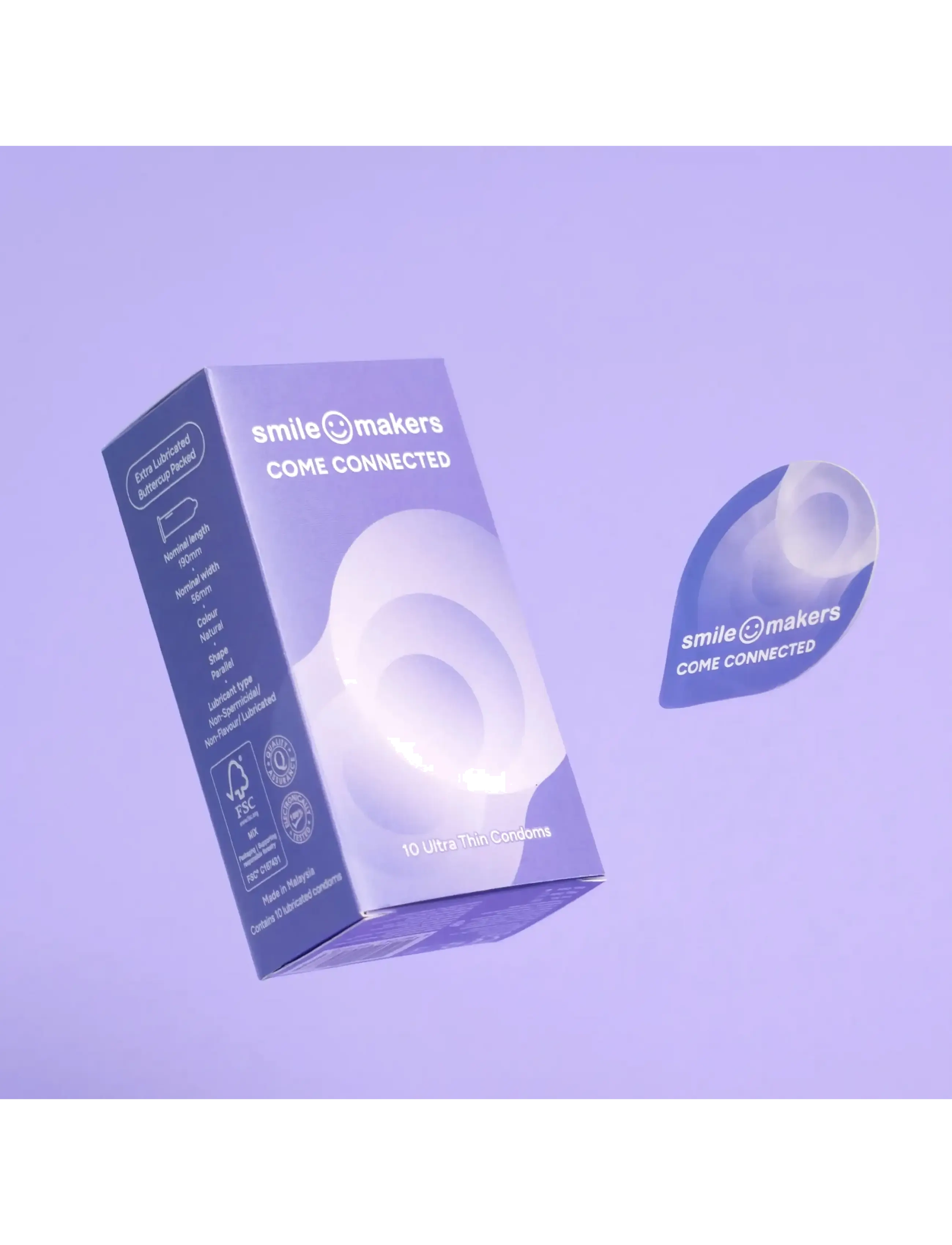 Smile Makers - Come Connected Condoms - laveste priser - yellow - 2