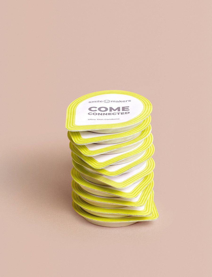 Smile Makers - Come Connected Condoms - sex & intimacy - yellow - 0