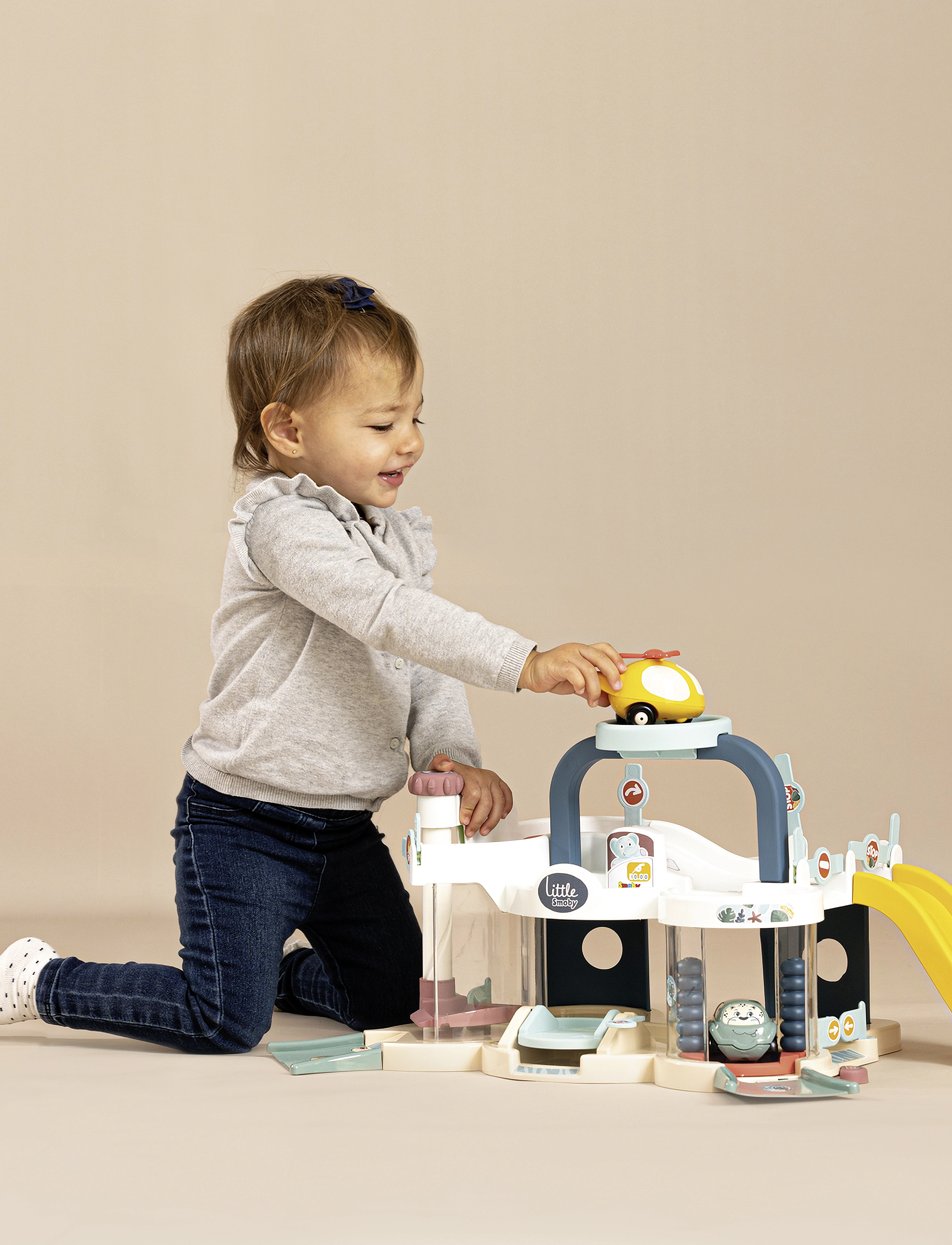 Smoby Little First Garage, One Size, Toy Cars & Vehicles, Mehrfarbig/gemustert - Vehicle Garages, Kinder