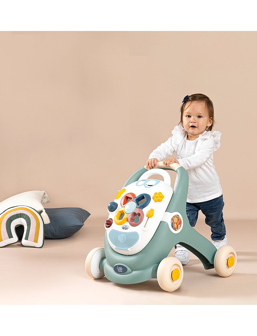 Smoby - Little Smoby 3 IN 1 TROTTY WALKER - skubbelegetøj - green - 4