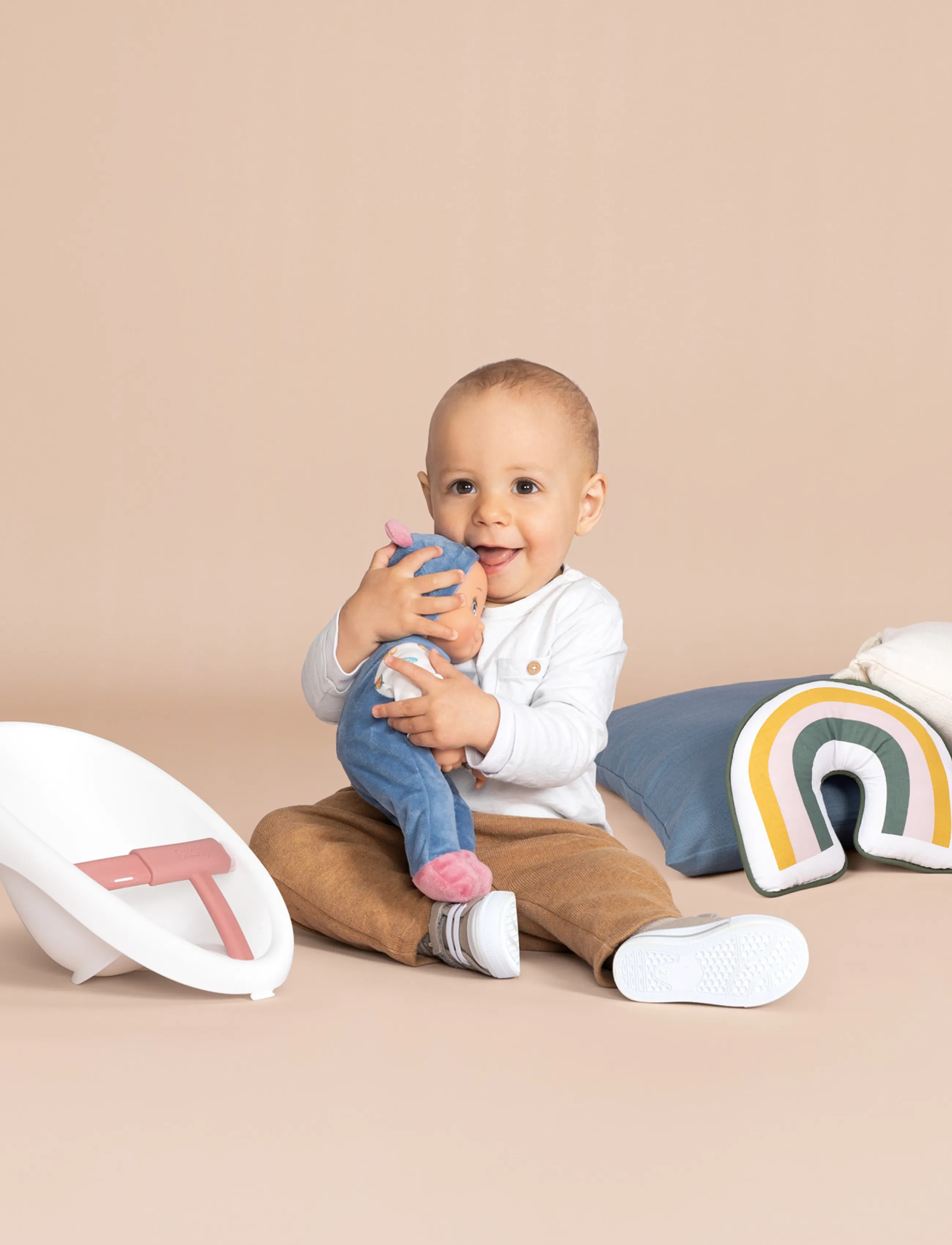 Smoby Little 3-I-1 Lära-Gå-Vagn, One Size, Baby Spielzeug, Blau - Walkers, Kinder