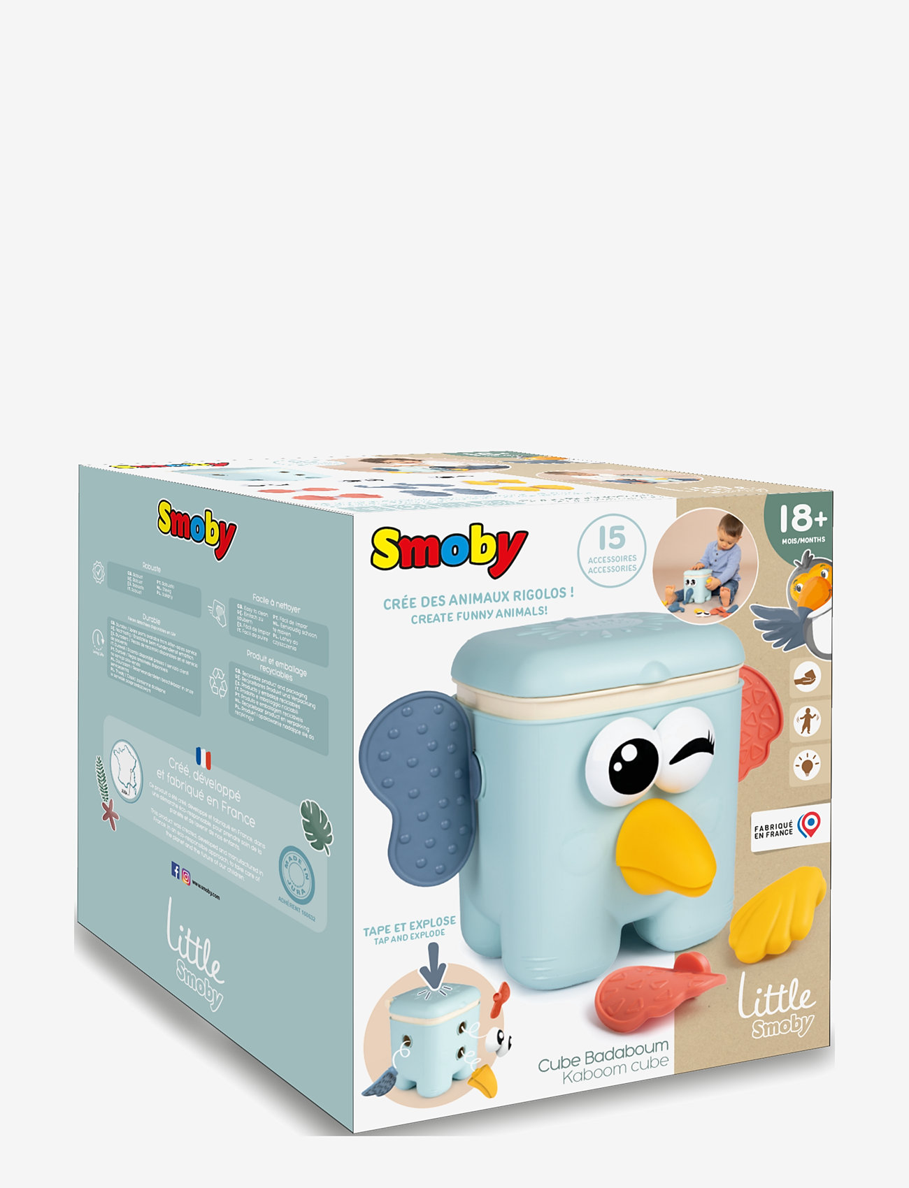 Smoby - Little Smoby Kaboom Plug-in Kub - sortierspiel - multicoloured - 5