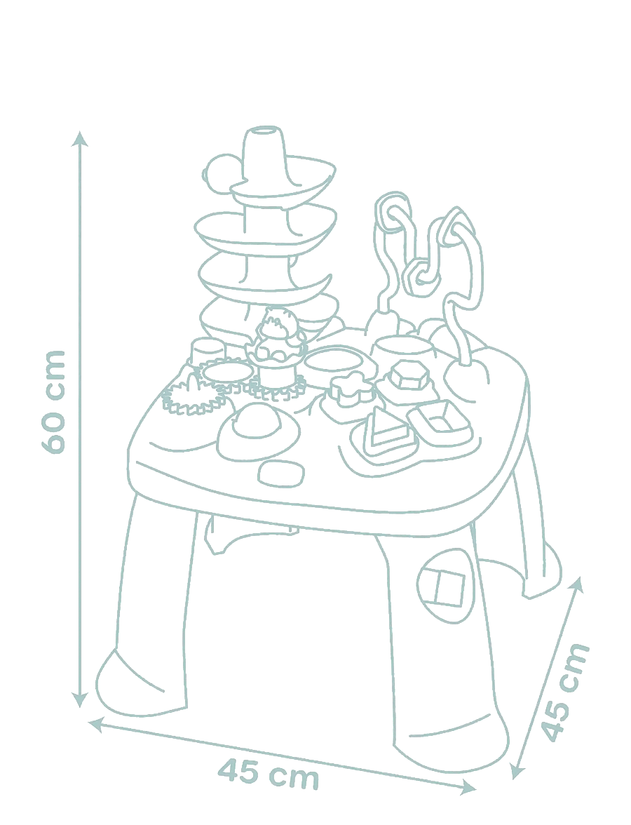 Smoby - Little Smoby Activity Table - lernspielzeug - multi colorued - 3