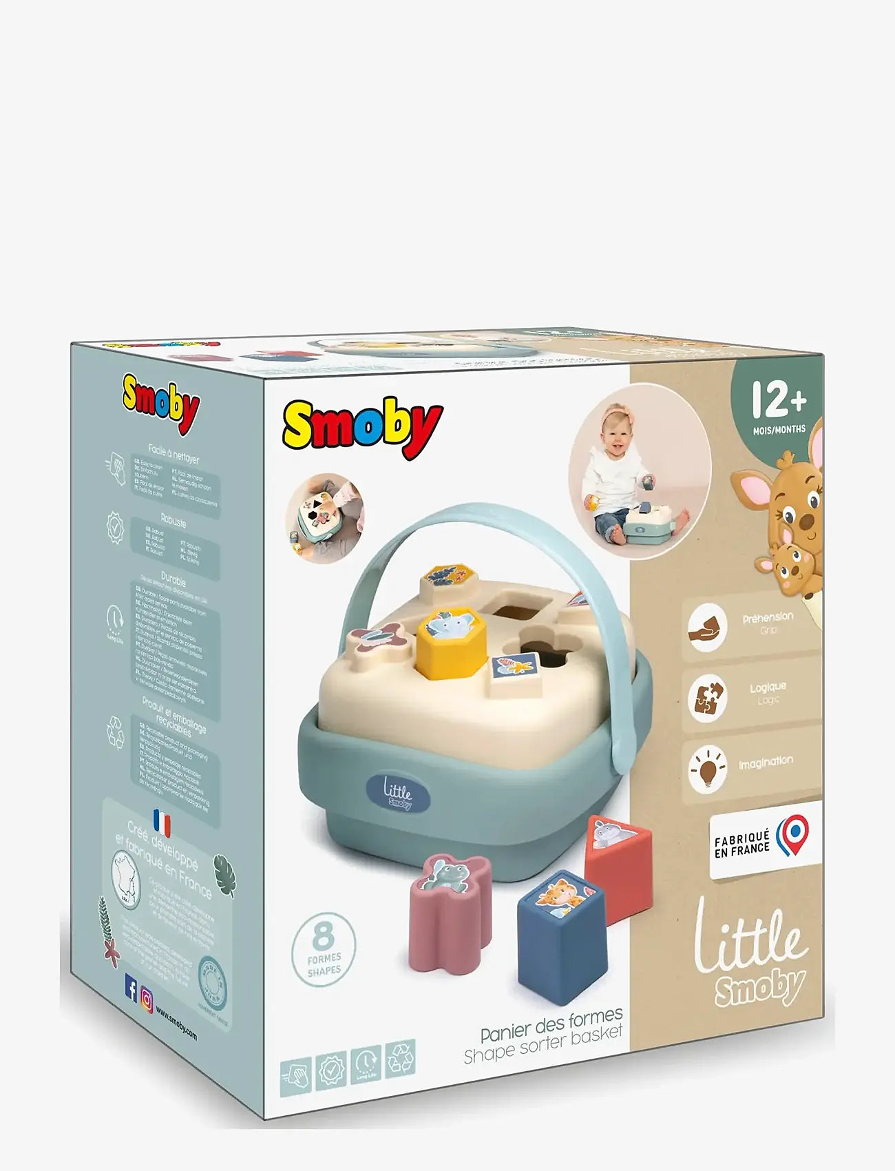 Smoby - Little Smoby  Shape Sorter Basket - sorteerimiskasti mänguasi - multi colorued - 2