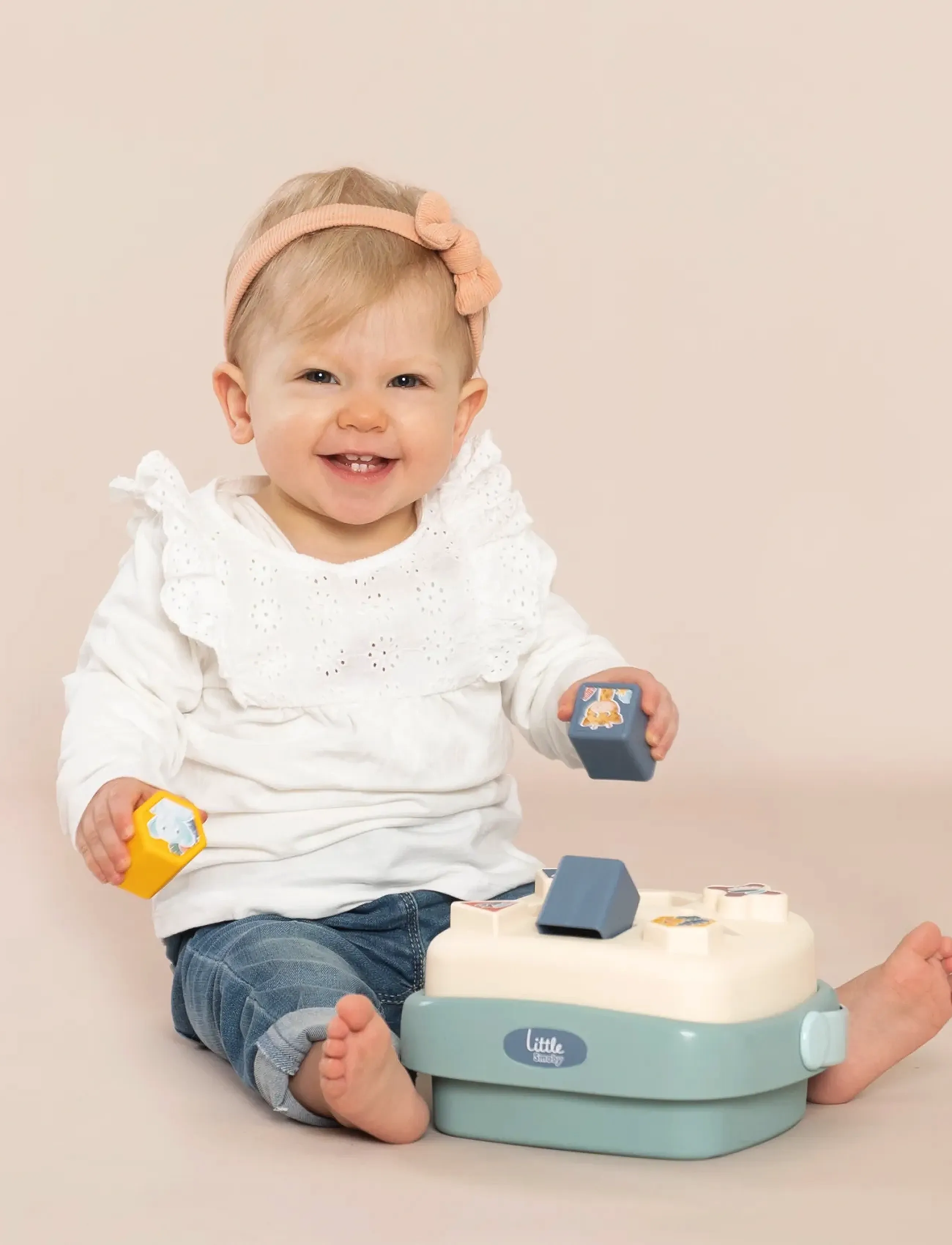 Smoby Little Smoby Shape Sorter Basket, Børn, Sorting Box Toy, Creme, Str: ONE SIZE