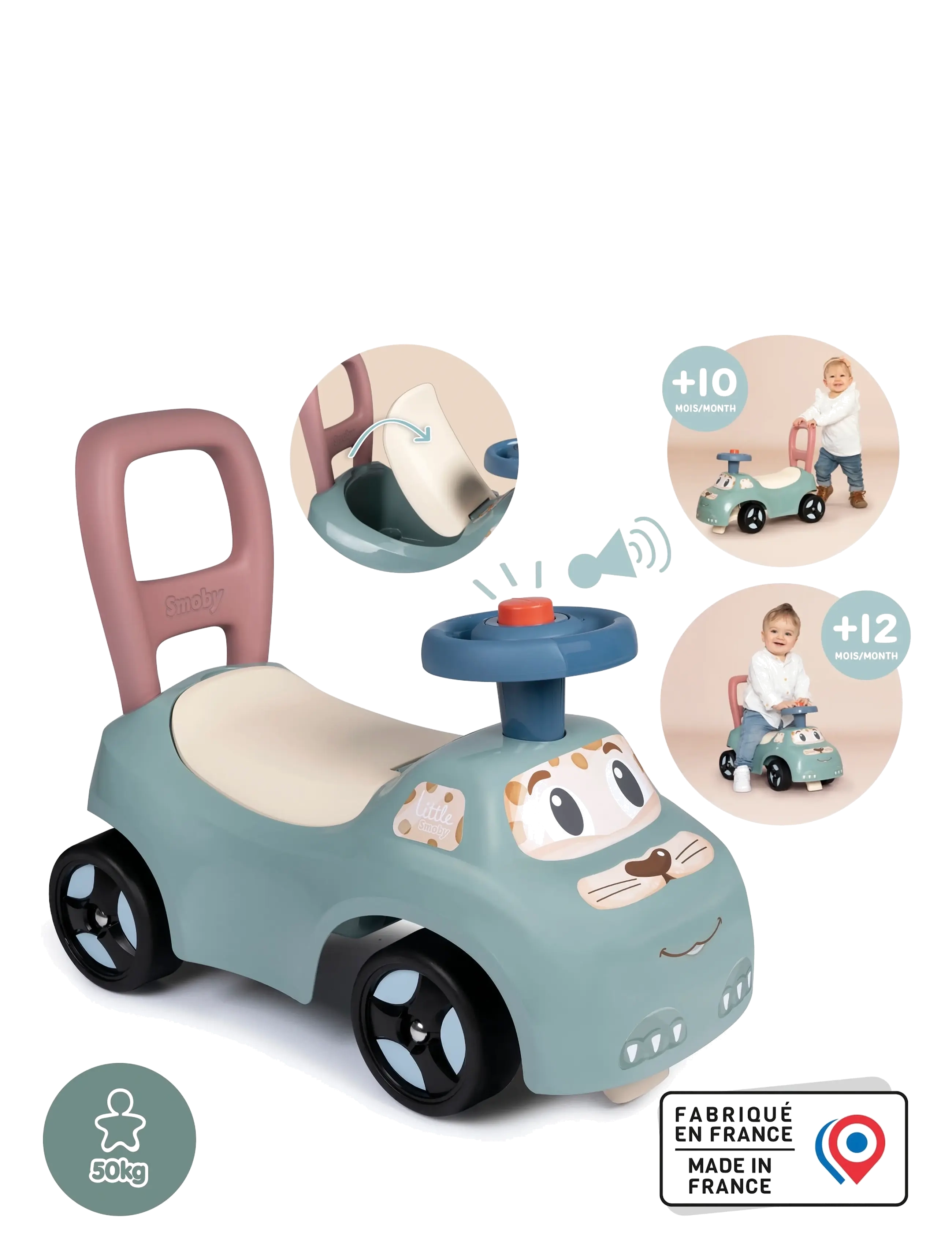 Smoby - Little Smoby  Auto Ride-On - green - 5