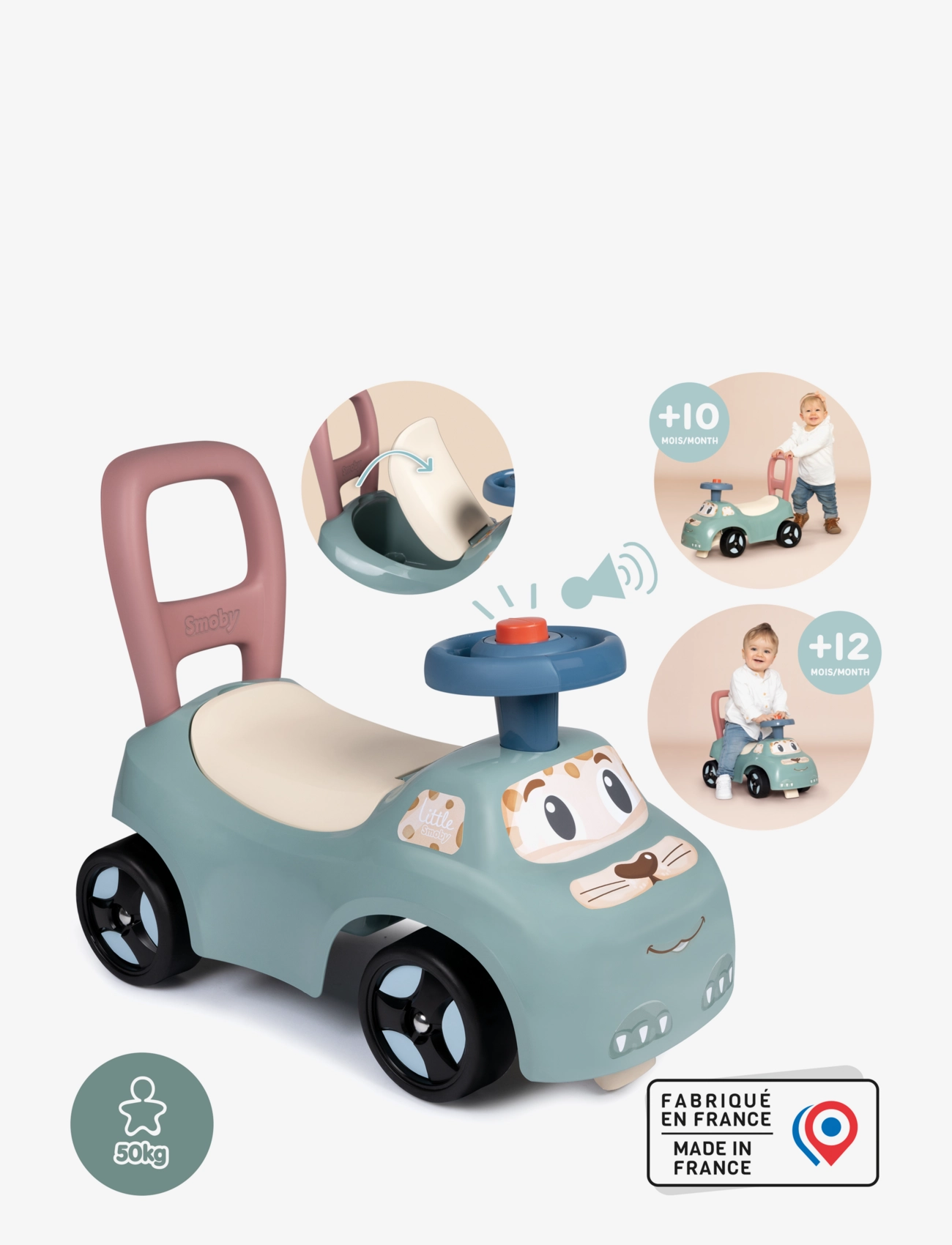 Smoby - Little Smoby Lära-Gå-Bil - multicoloured - 1