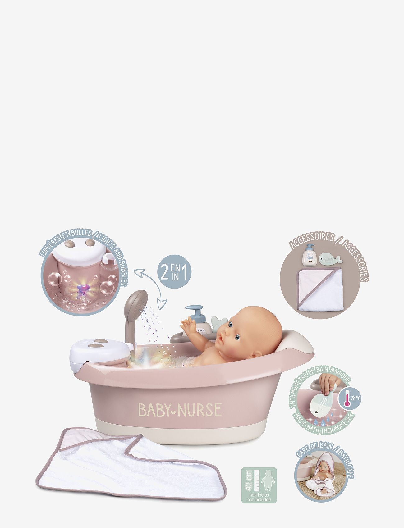 Smoby - Smoby Baby Nurse Balneo Bath - multi coloured - 4