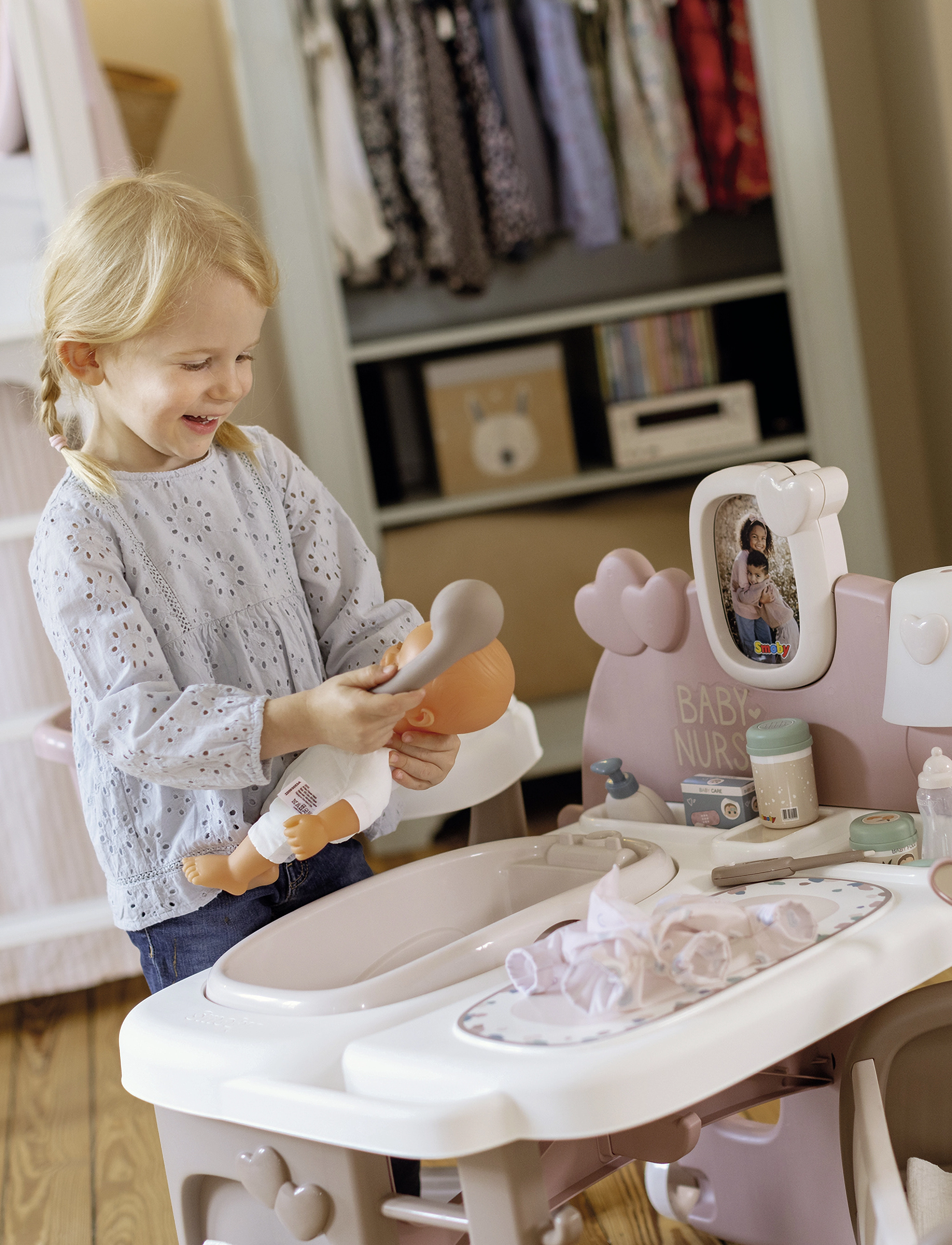 Smoby - Smoby Baby Nurse Large doll's play center - beige - 5