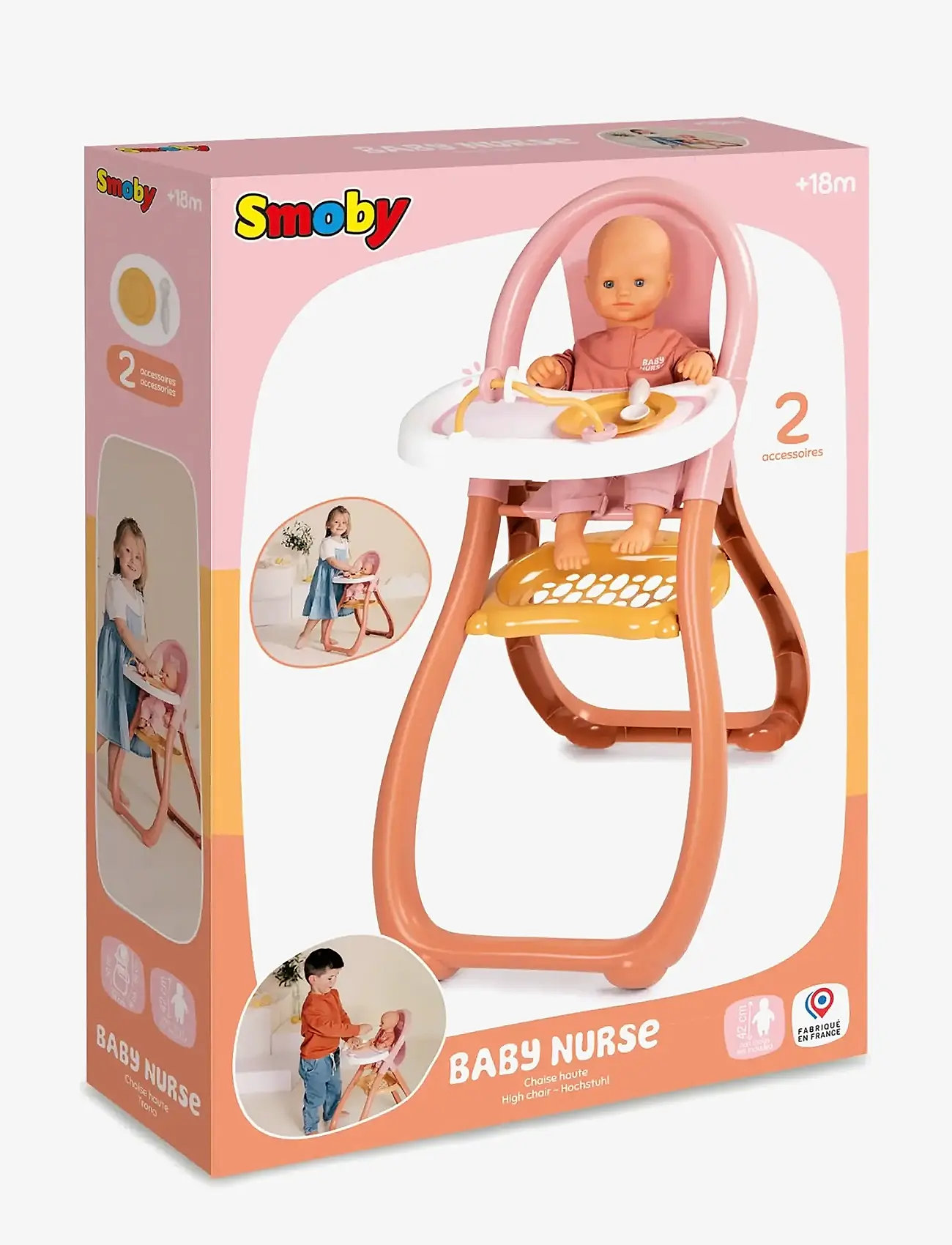 Smoby - Baby Nurse Highchair - nuken tarvikkeet - multi colorued - 2
