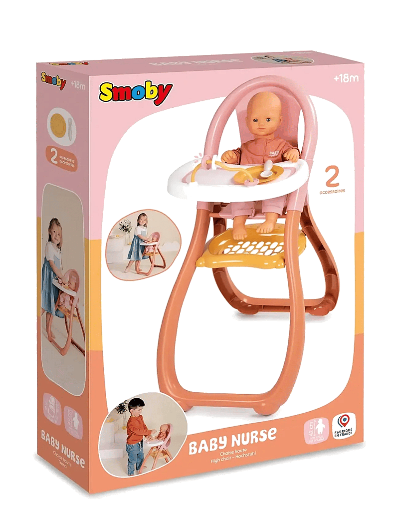 Smoby - Baby Nurse Highchair - nukkude lisatarvikud - multi colorued - 2