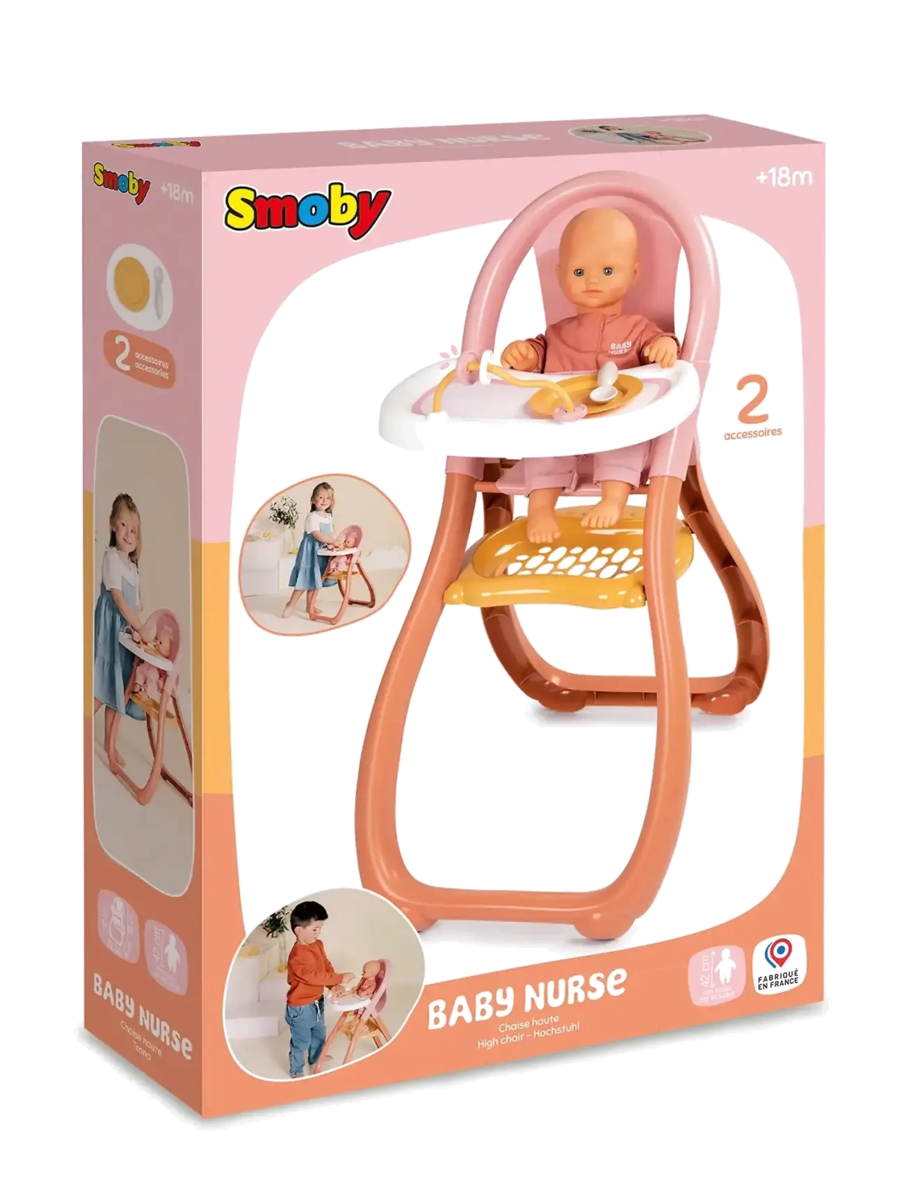 Smoby - Baby Nurse Highchair - puppen-zubehör - multi colorued - 2