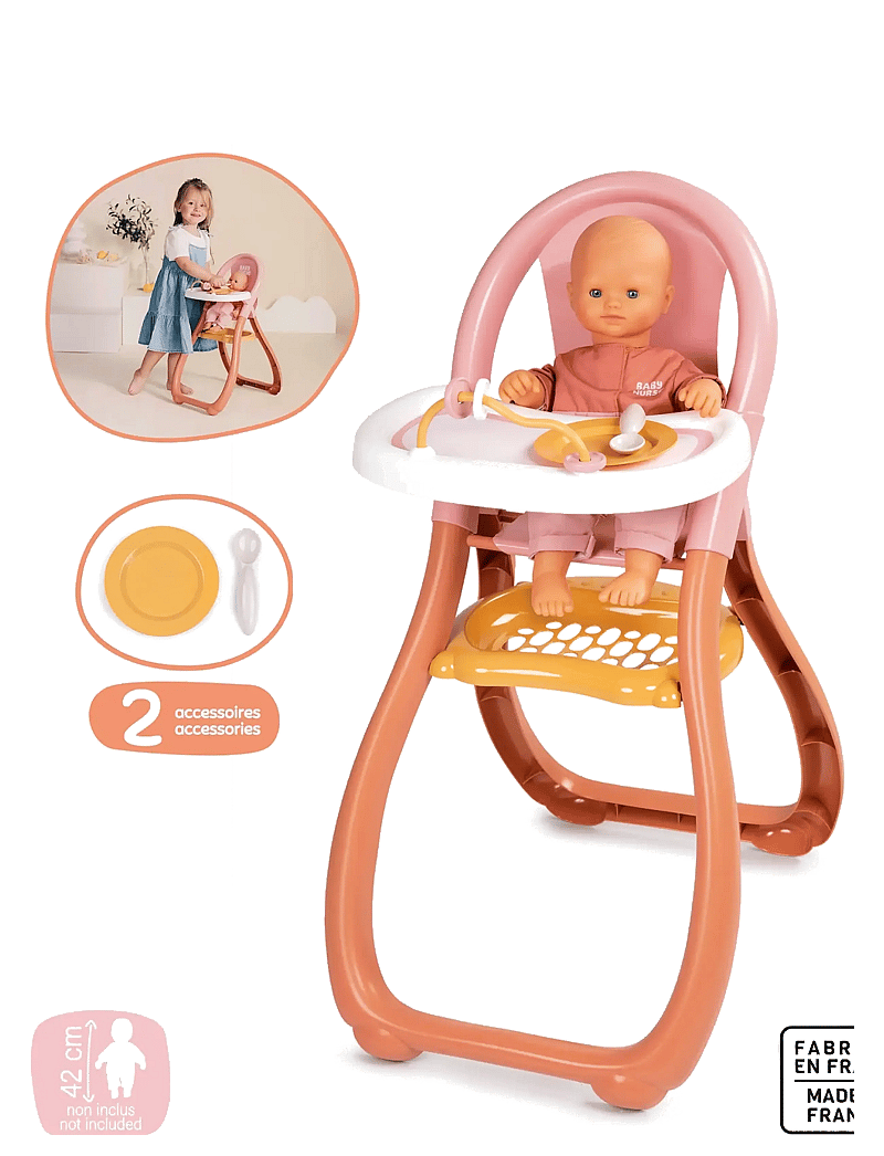 Smoby - Baby Nurse Highchair - nukkude lisatarvikud - multi colorued - 3