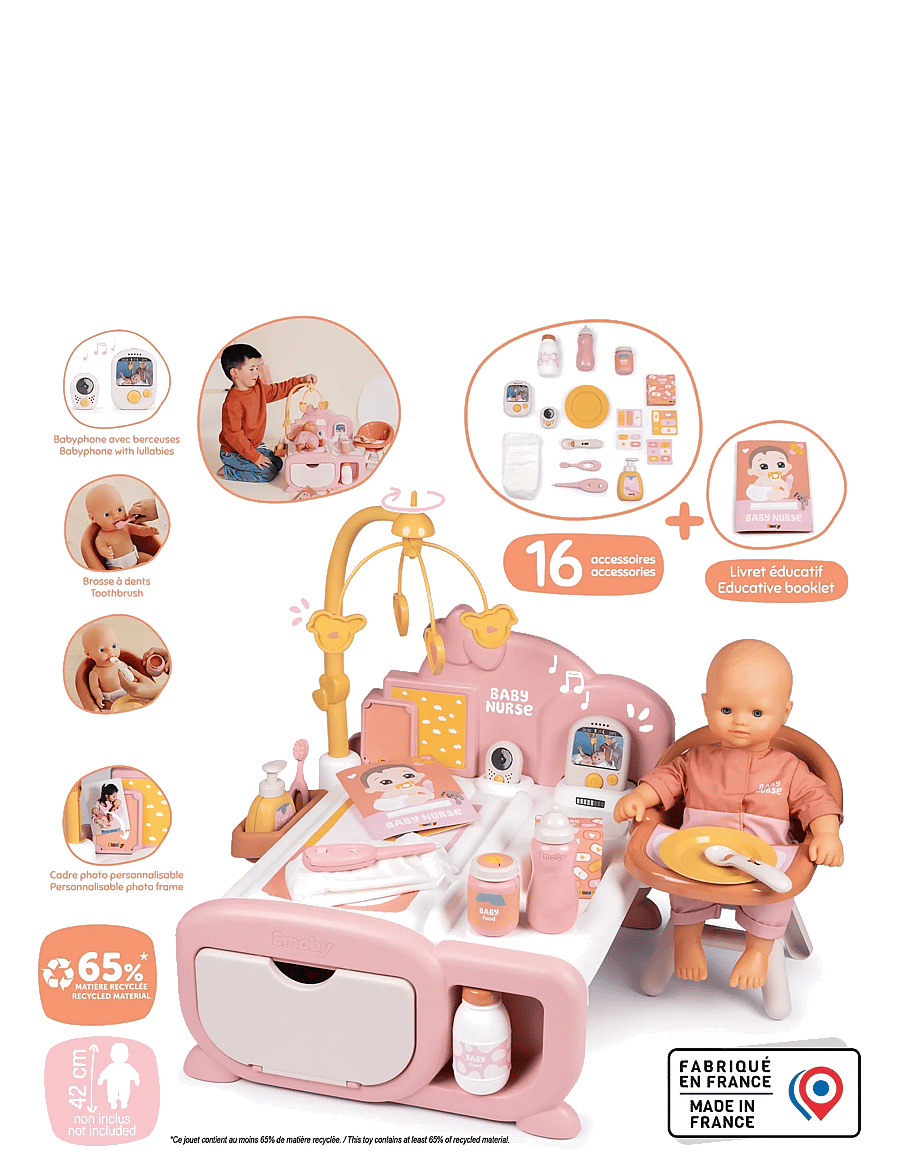 Smoby - Baby Nurse Cocoon Barnkammare 3 en 1 - puppen-zubehör - green - 4