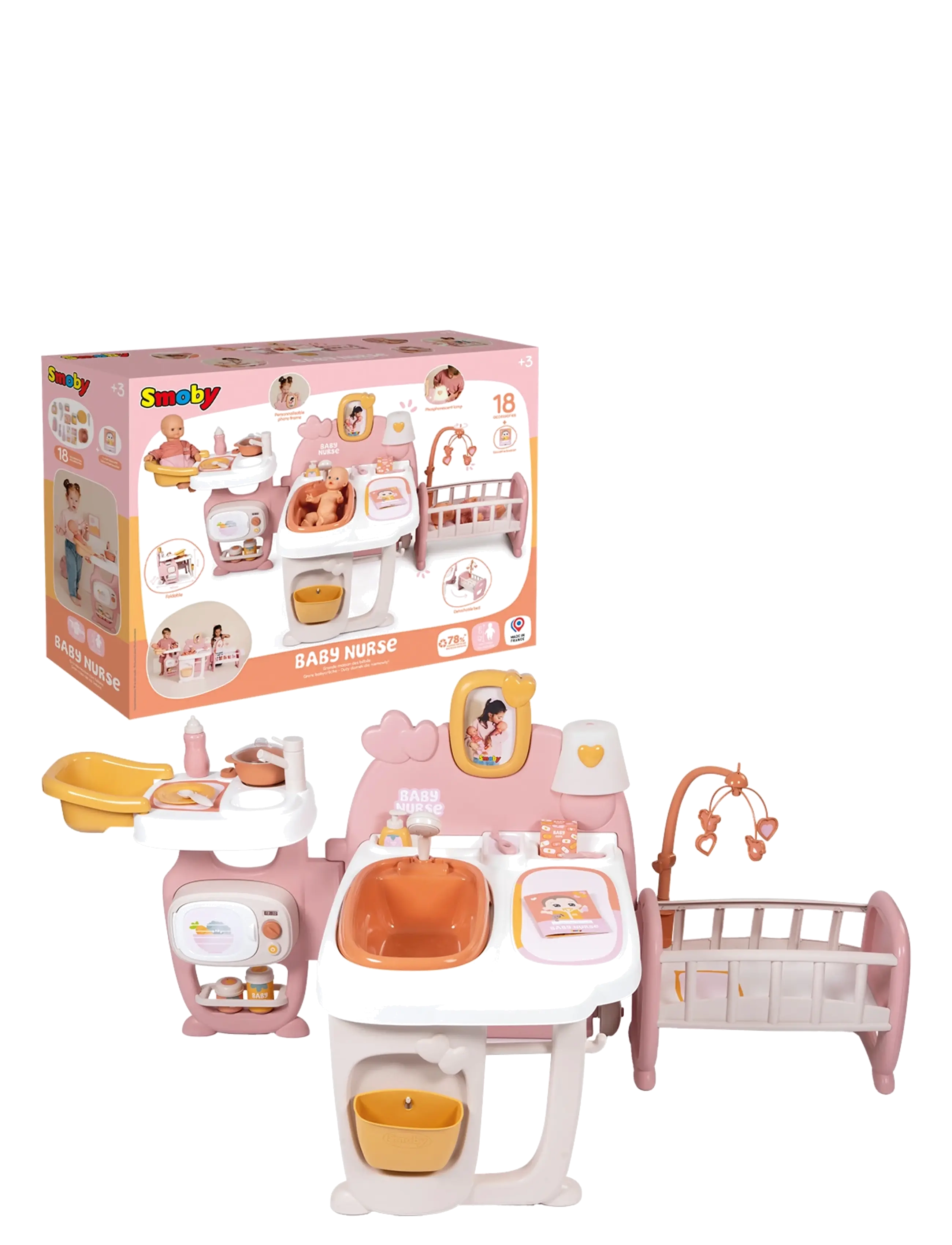 Smoby - Baby Nurse Stort docklekcenter - multicolor - 2