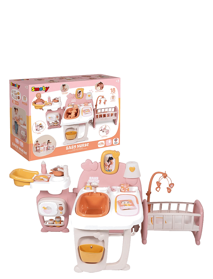 Smoby - Baby Nurse Stort docklekcenter - nukkude lisatarvikud - multicolor - 2