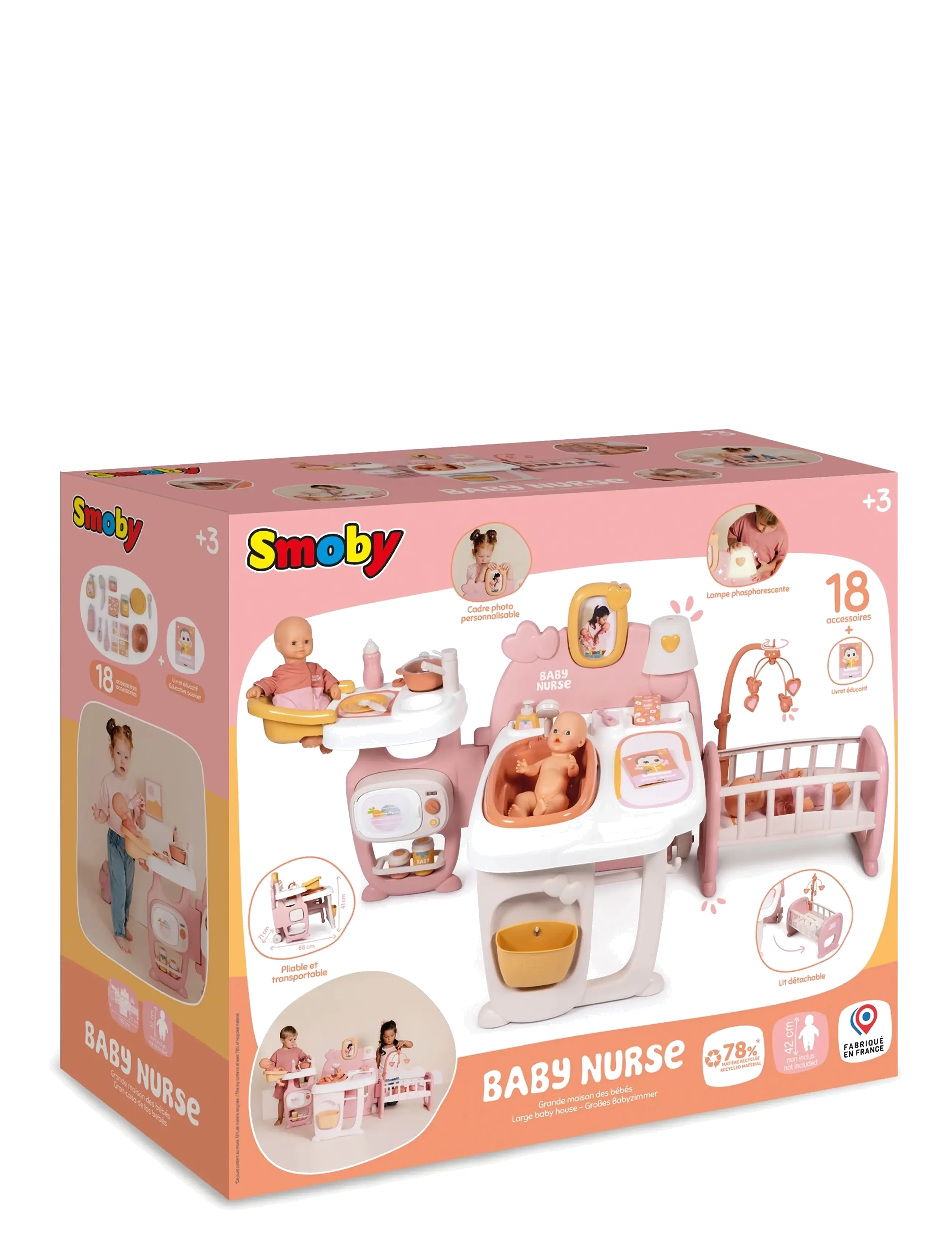 Smoby - Baby Nurse Stort docklekcenter - multicolor - 3