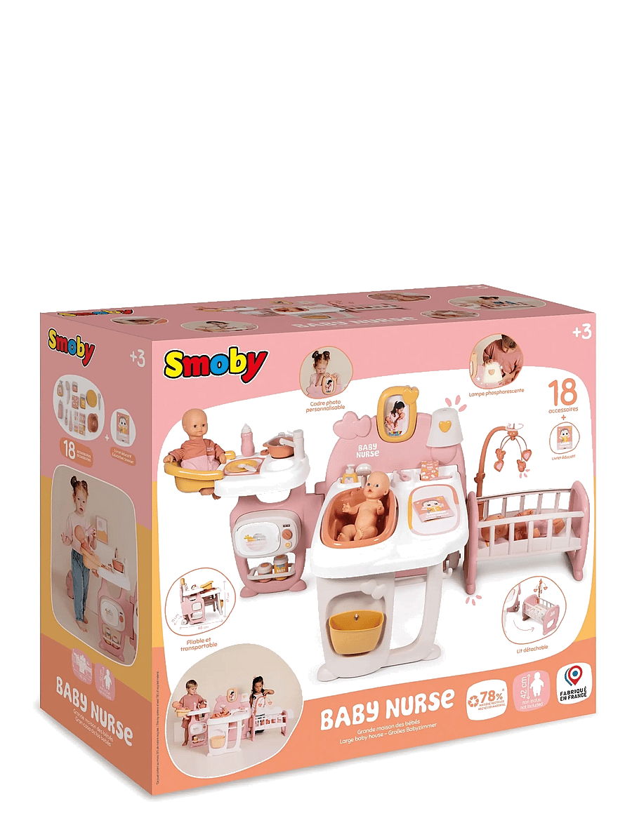 Smoby - Baby Nurse Stort docklekcenter - nukkude lisatarvikud - multicolor - 3