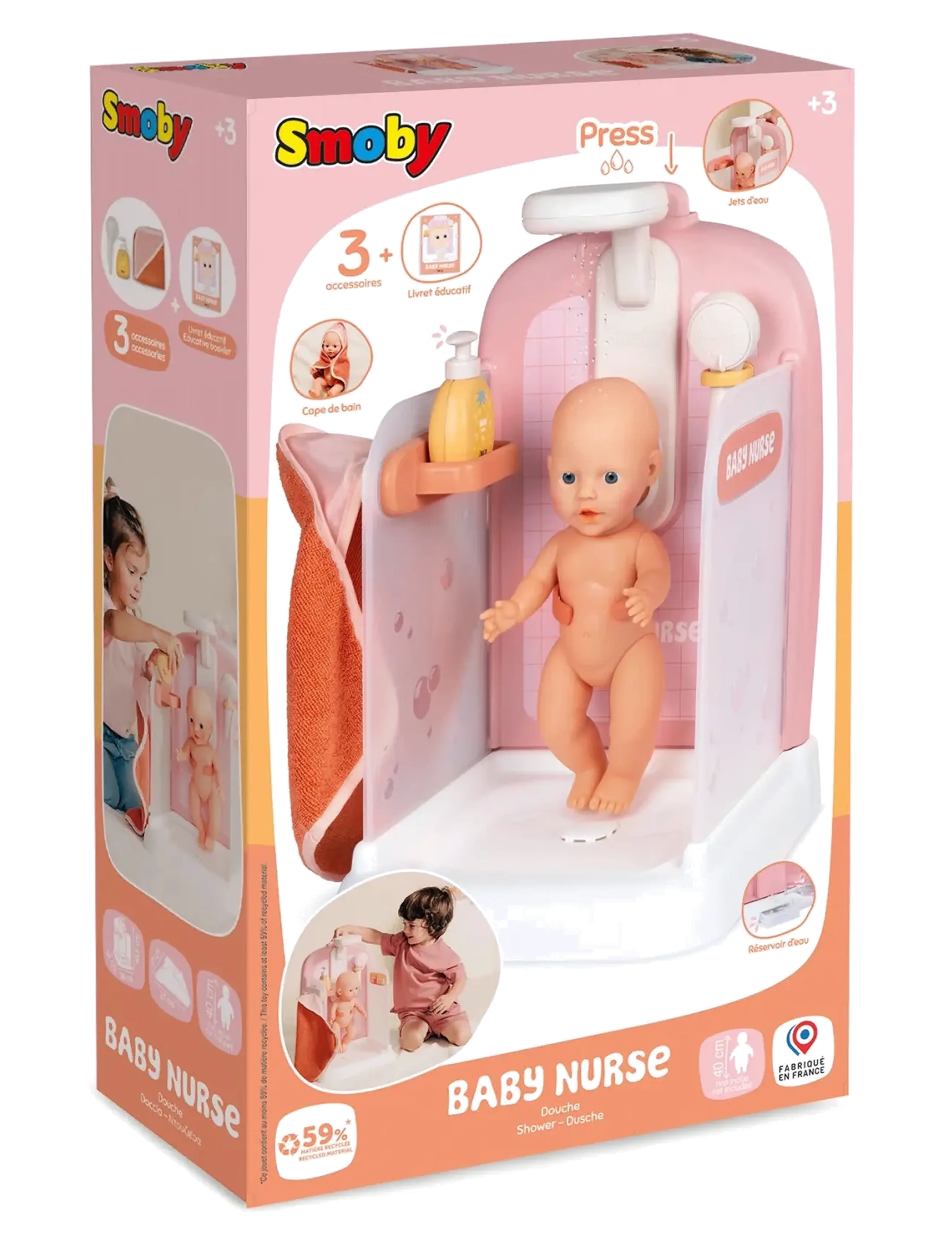 Smoby - Baby Nurse (duschdag-set) - legetøjsværktøj - multi colorued - 1