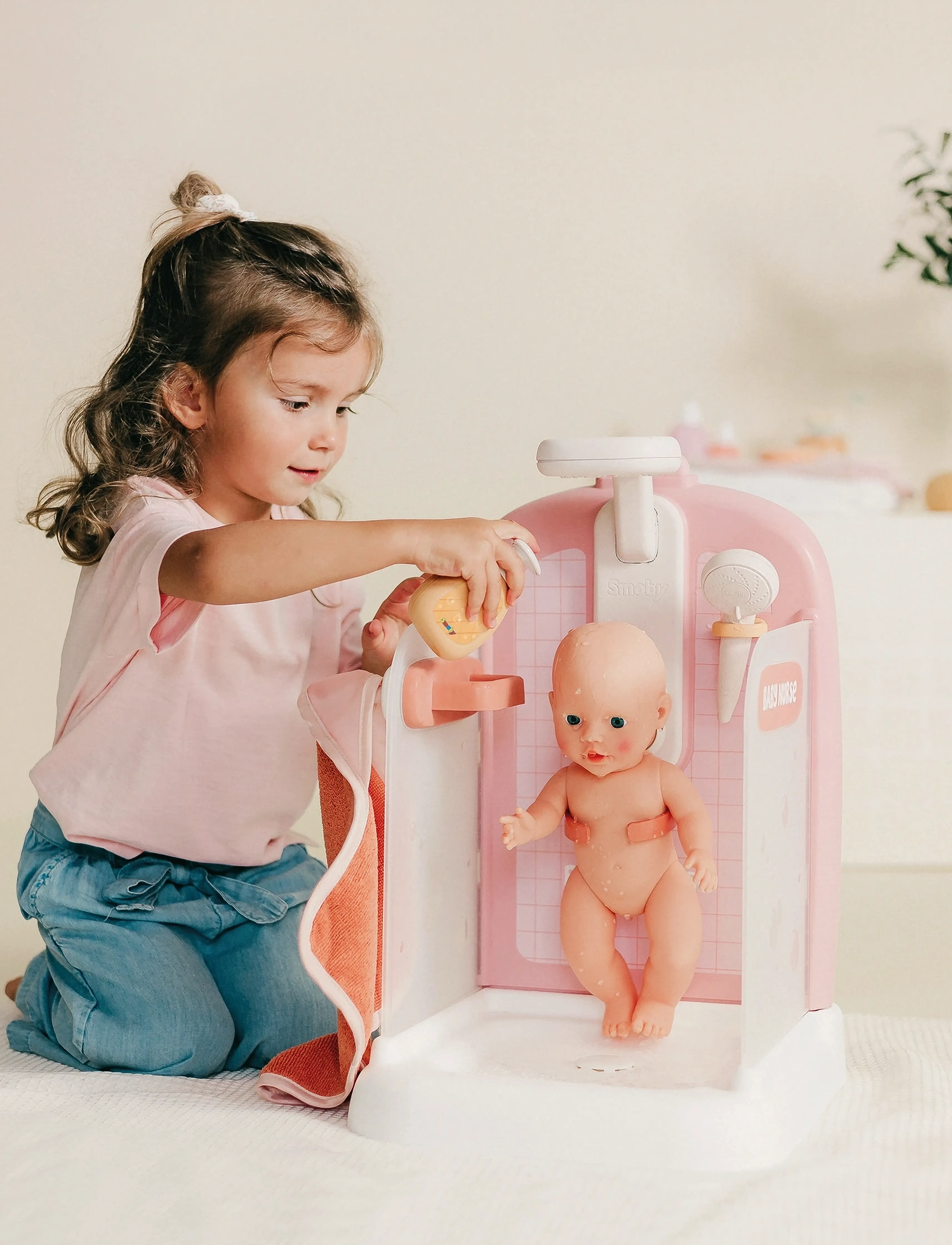 Smoby Baby Nurse (Duschdag-Set), One Size, Pink, Dukker Og Tilbehør > Dukkehuse, Børn