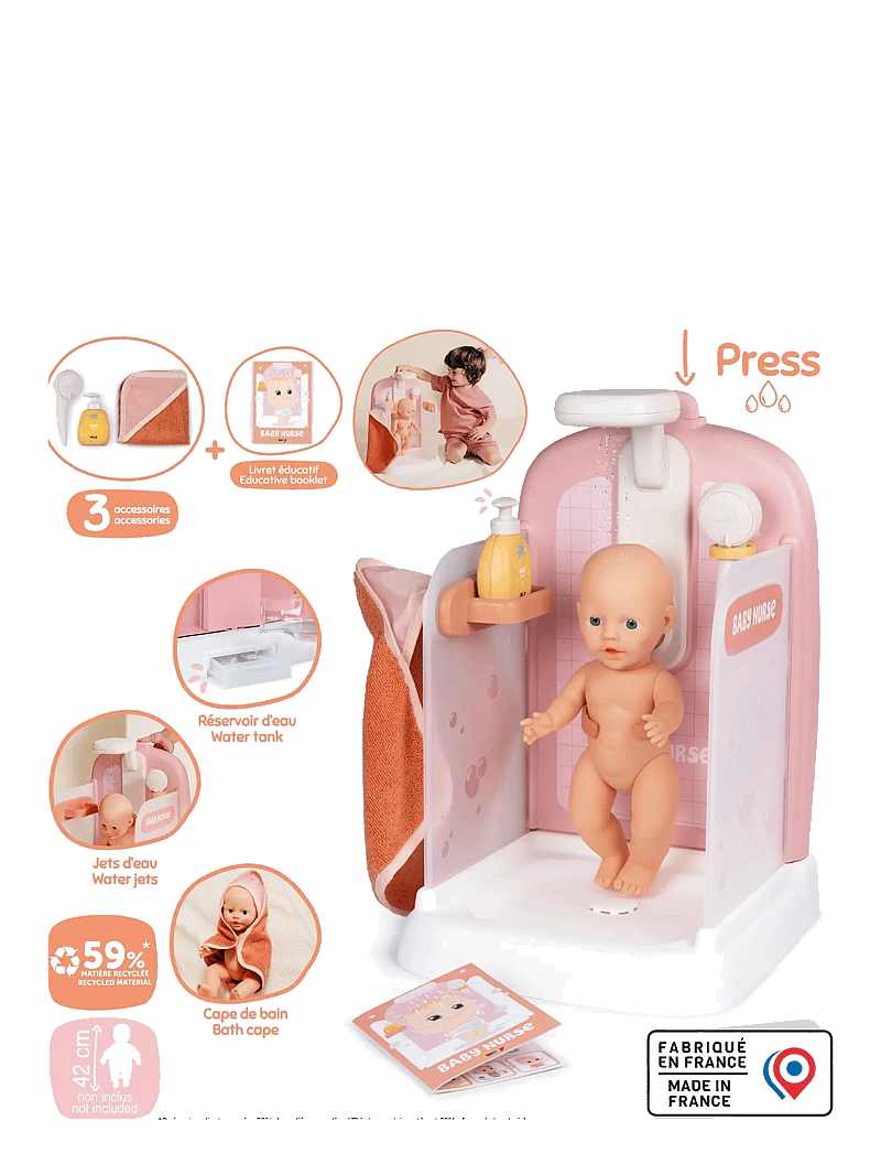 Smoby - Baby Nurse (duschdag-set) - spielzeug-werkzeuge - multi colorued - 3