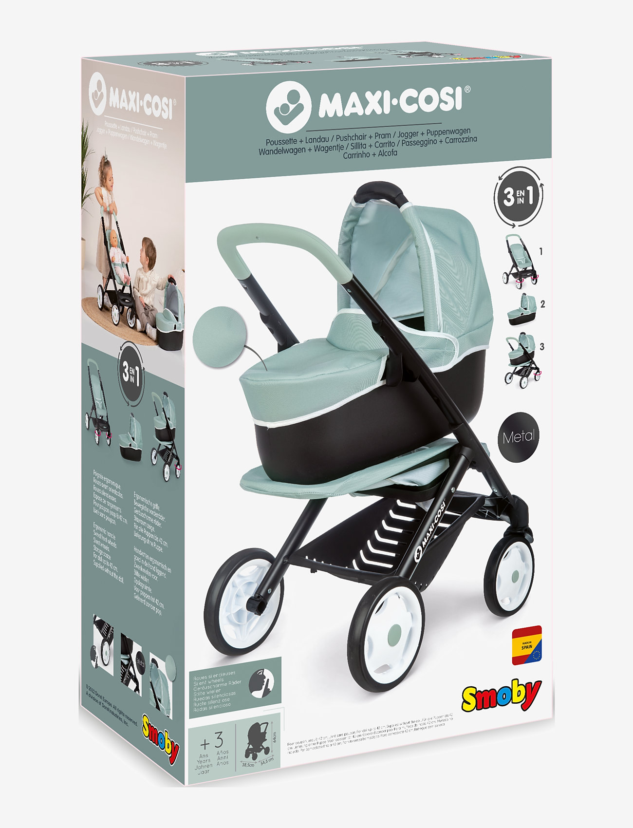 Smoby - Maxi-Cosi Pushchair + Pram Sage - green - 3