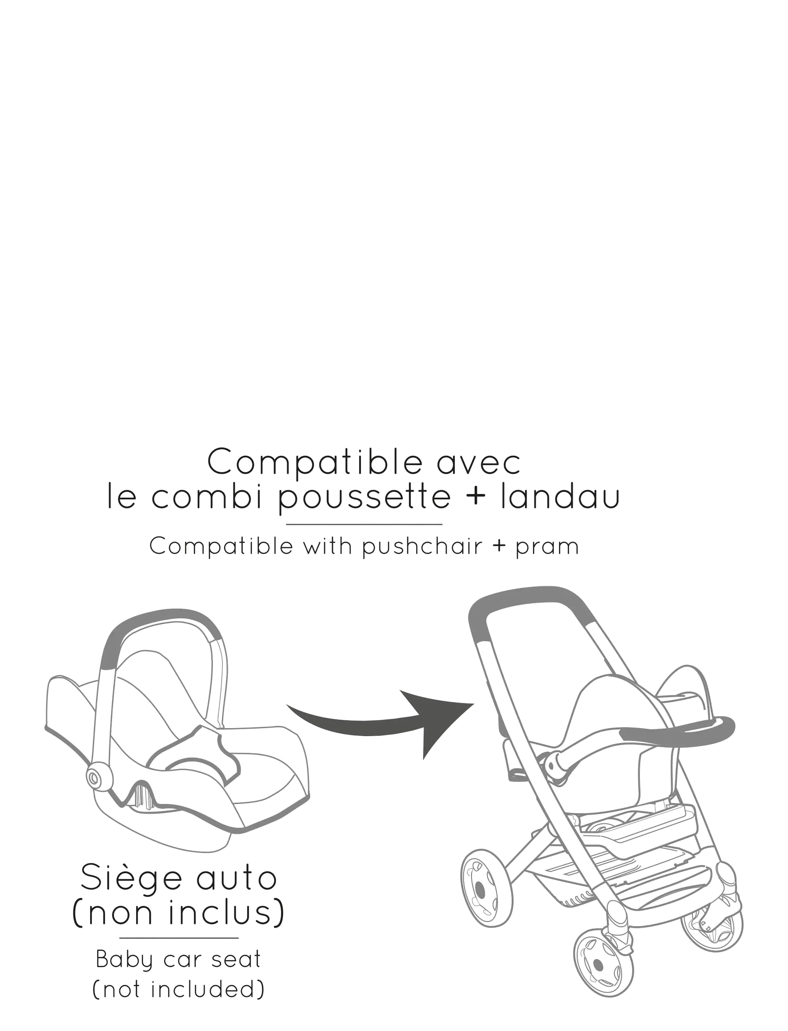 Smoby - Maxi-Cosi Comfort Stroller (3-in-1) - beige - 5