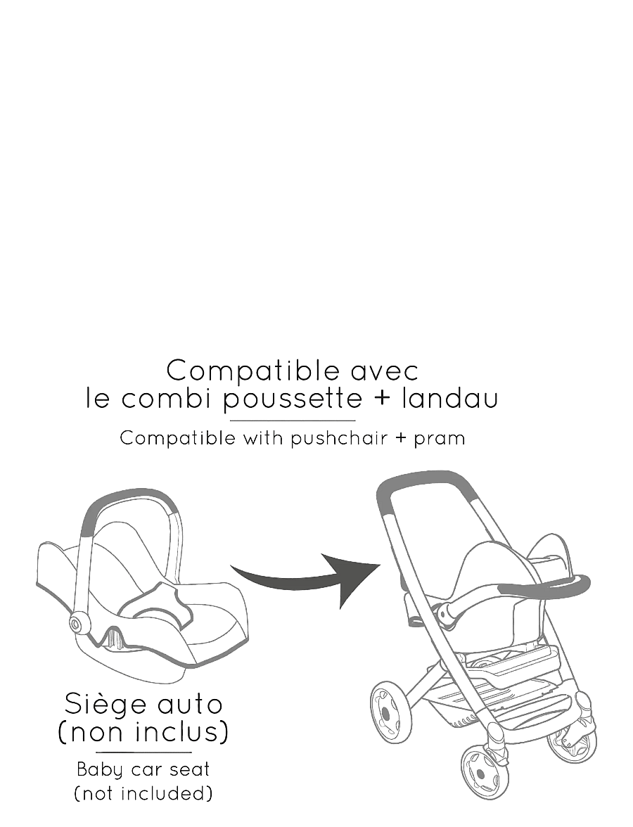 Smoby - Maxi-Cosi Comfort Stroller (3-in-1) - beige - 5