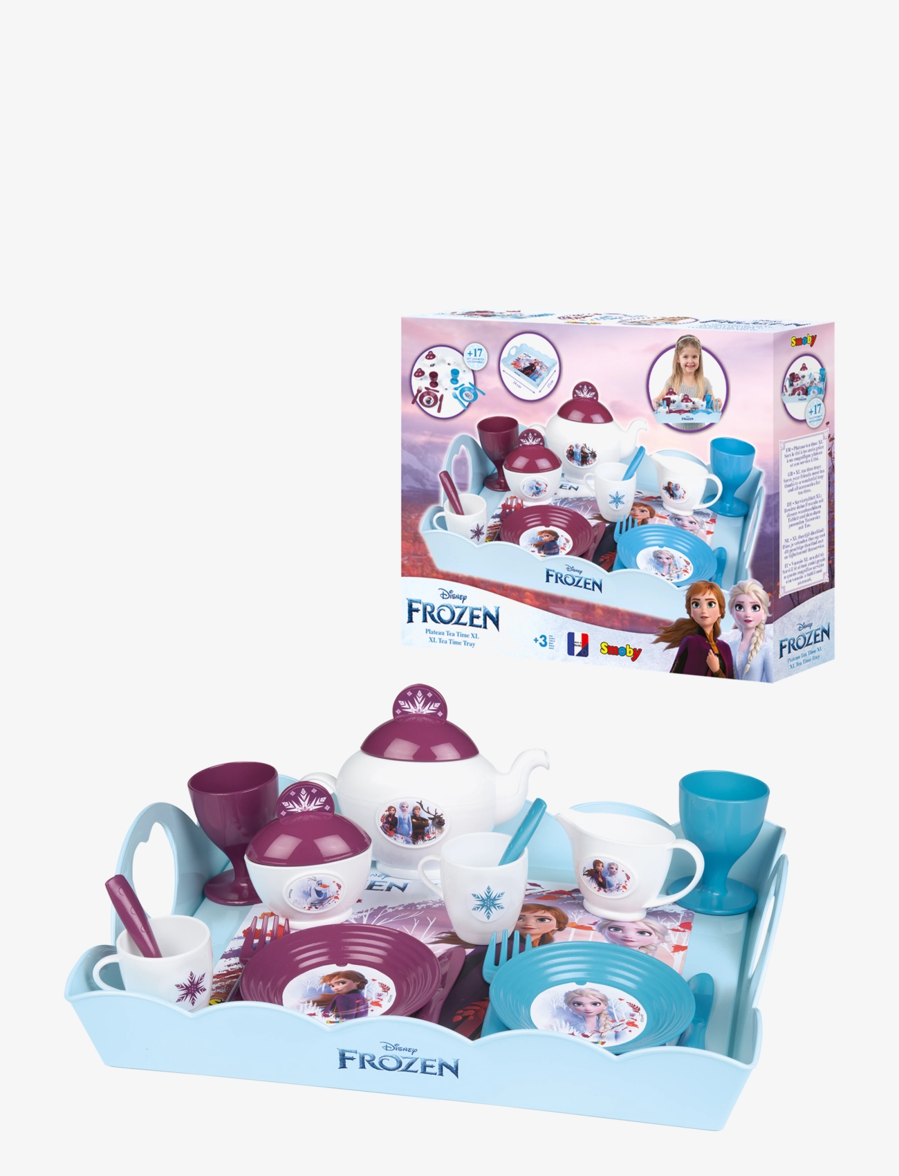 Smoby - Frozen Xl Tea Time Tray - kaffee & tee-sets - multicoloured - 1