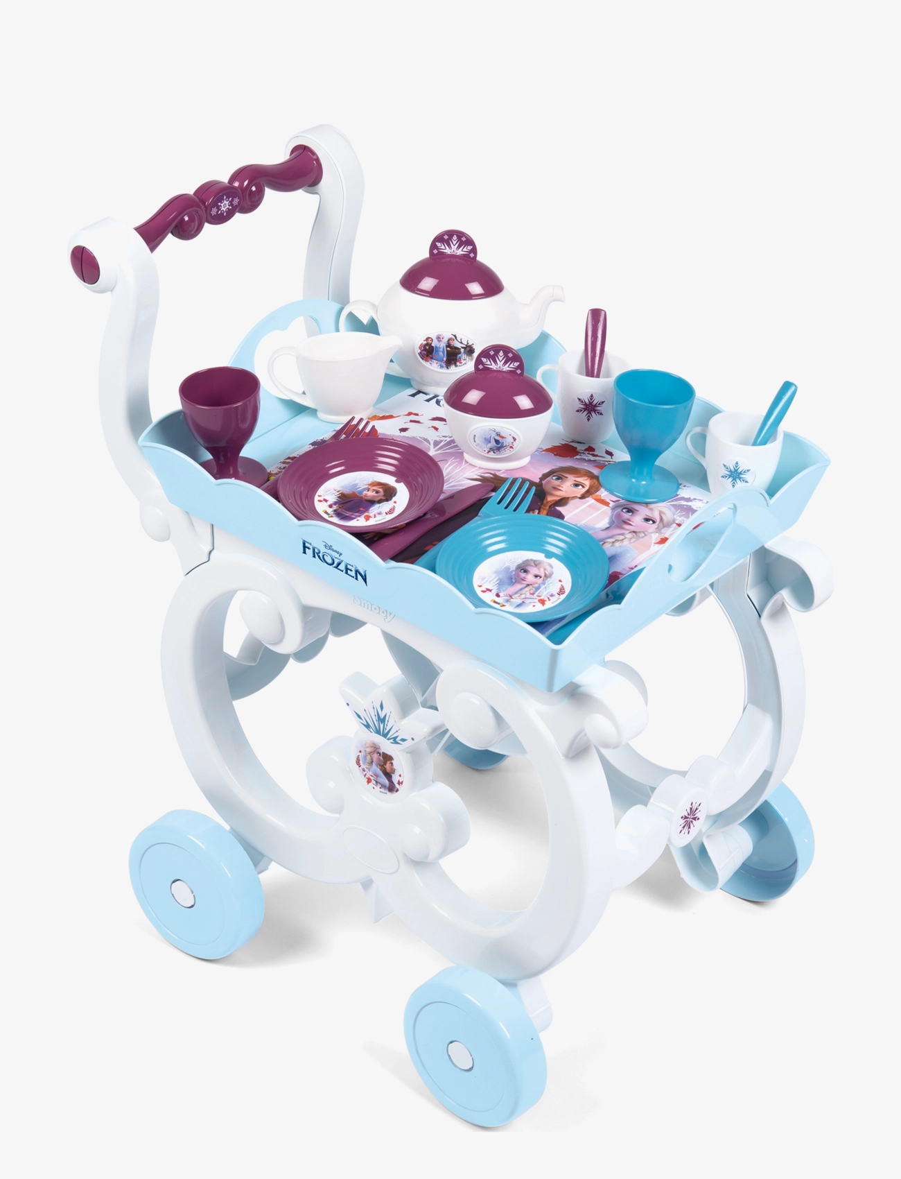 Smoby Frozen Xl Tea Trolley, One Size, Multi/patterned, Legetøjskøkken Og Tilbehør > Kaffe- Og Tesæt, Børn