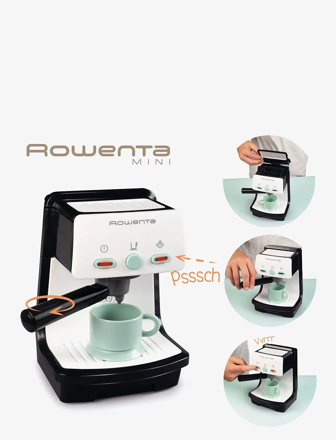 Smoby - Rowenta Espresso Red - kaffe & teserviser - multi colorued - 4