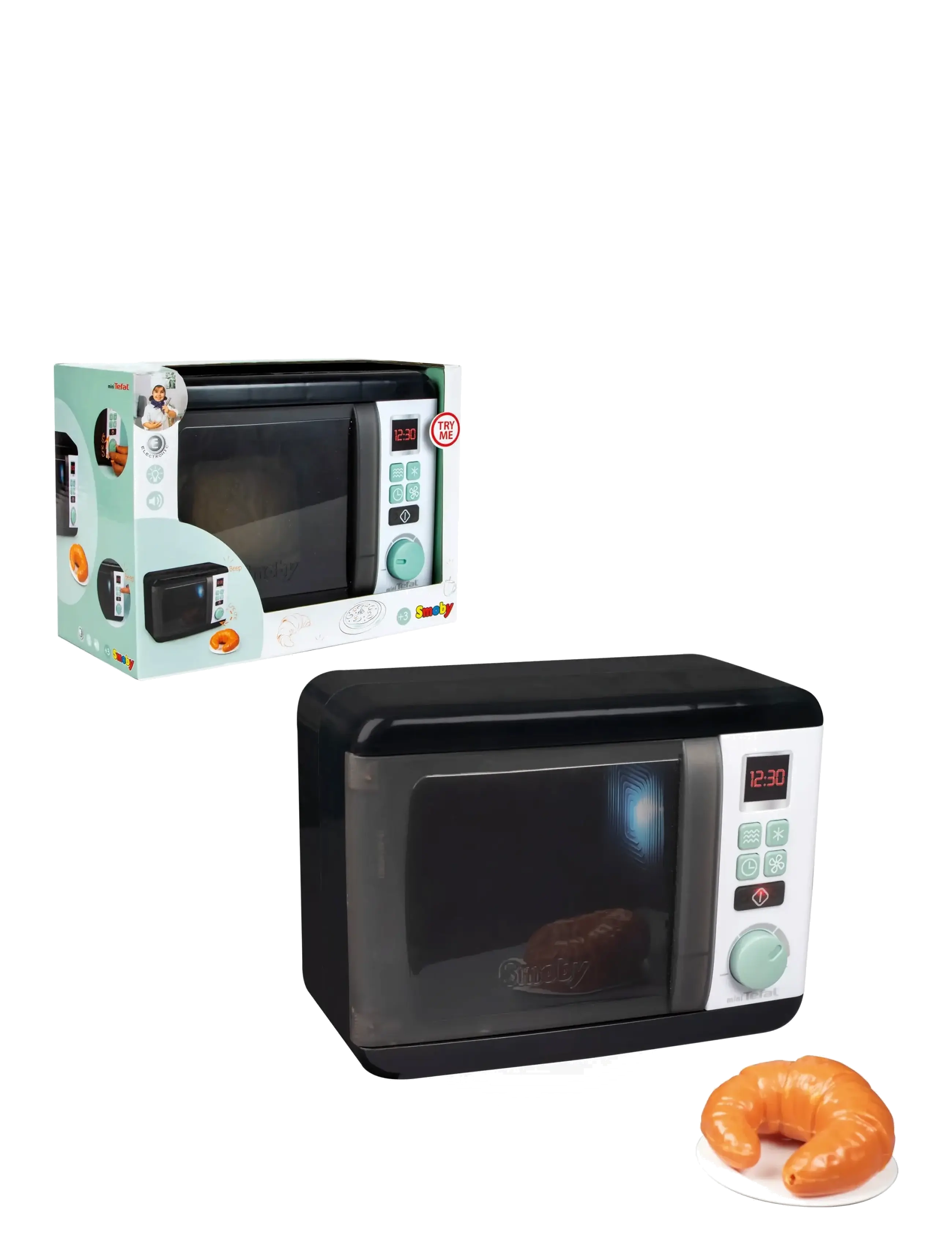 Smoby - Tefal Elec Micro Wave - mängutoit ja -koogid - black - 1
