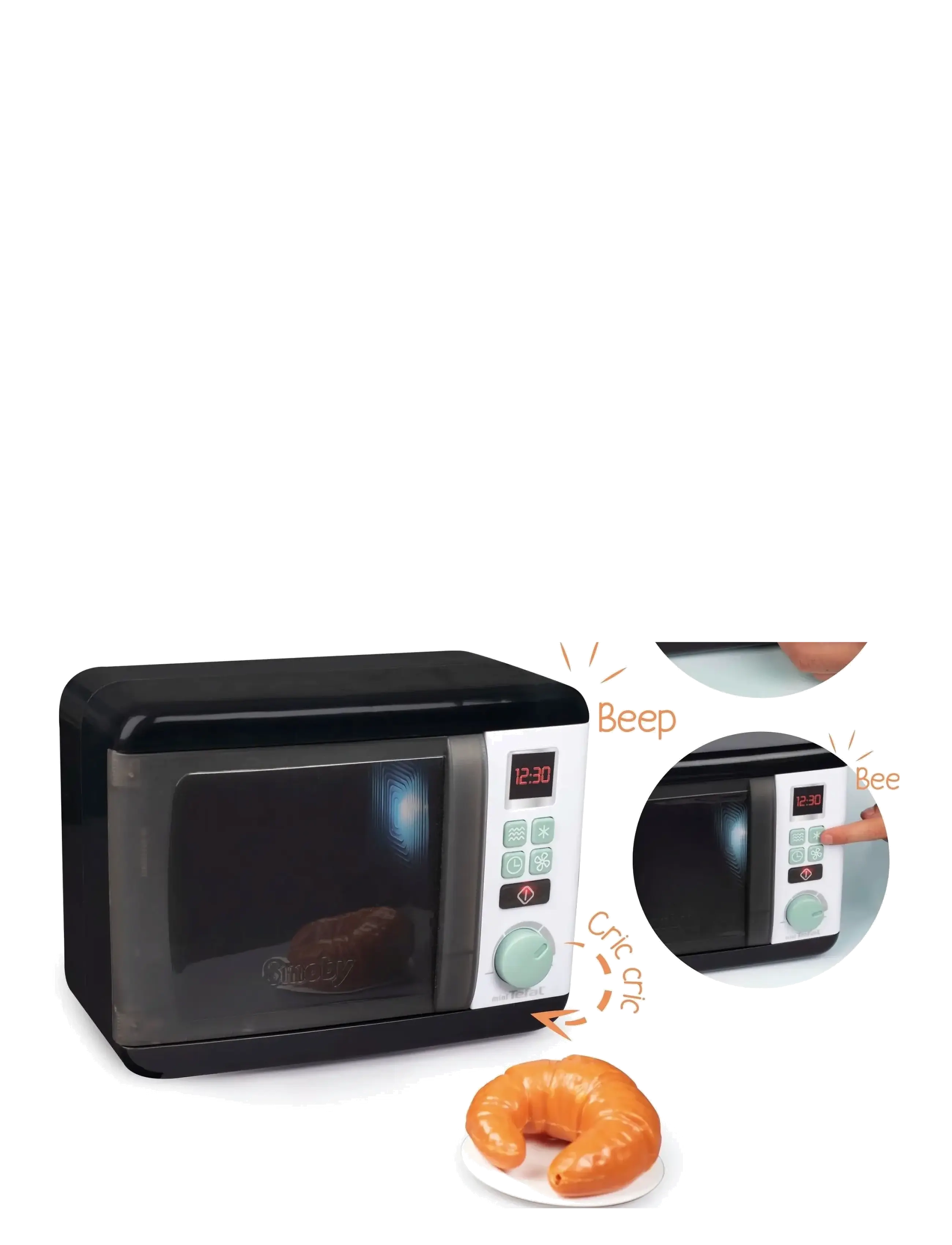 Smoby - Tefal Elec Micro Wave - mängutoit ja -koogid - black - 2