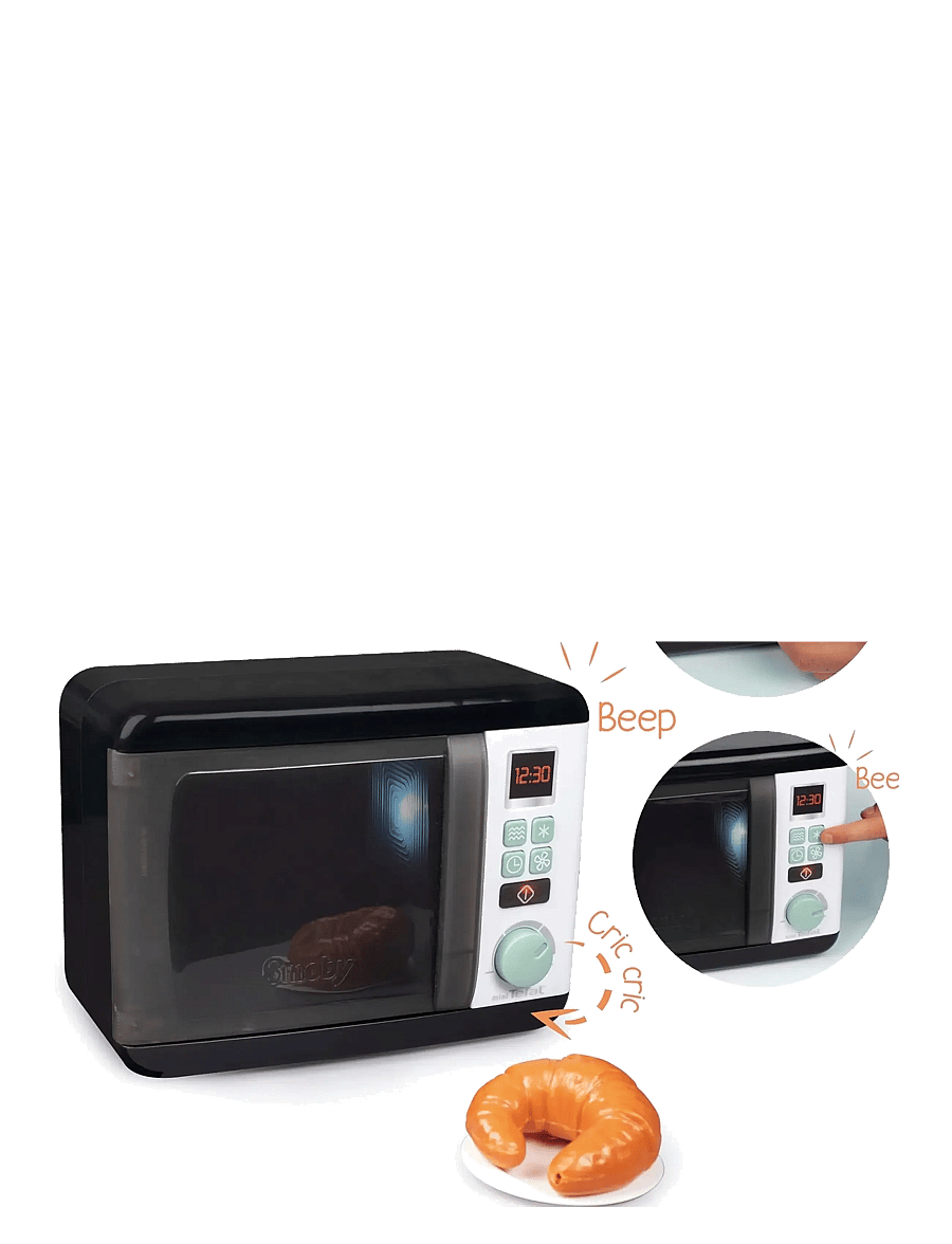 Smoby - Tefal Elec Micro Wave - spielzeuglebensmittel & -torten - black - 2