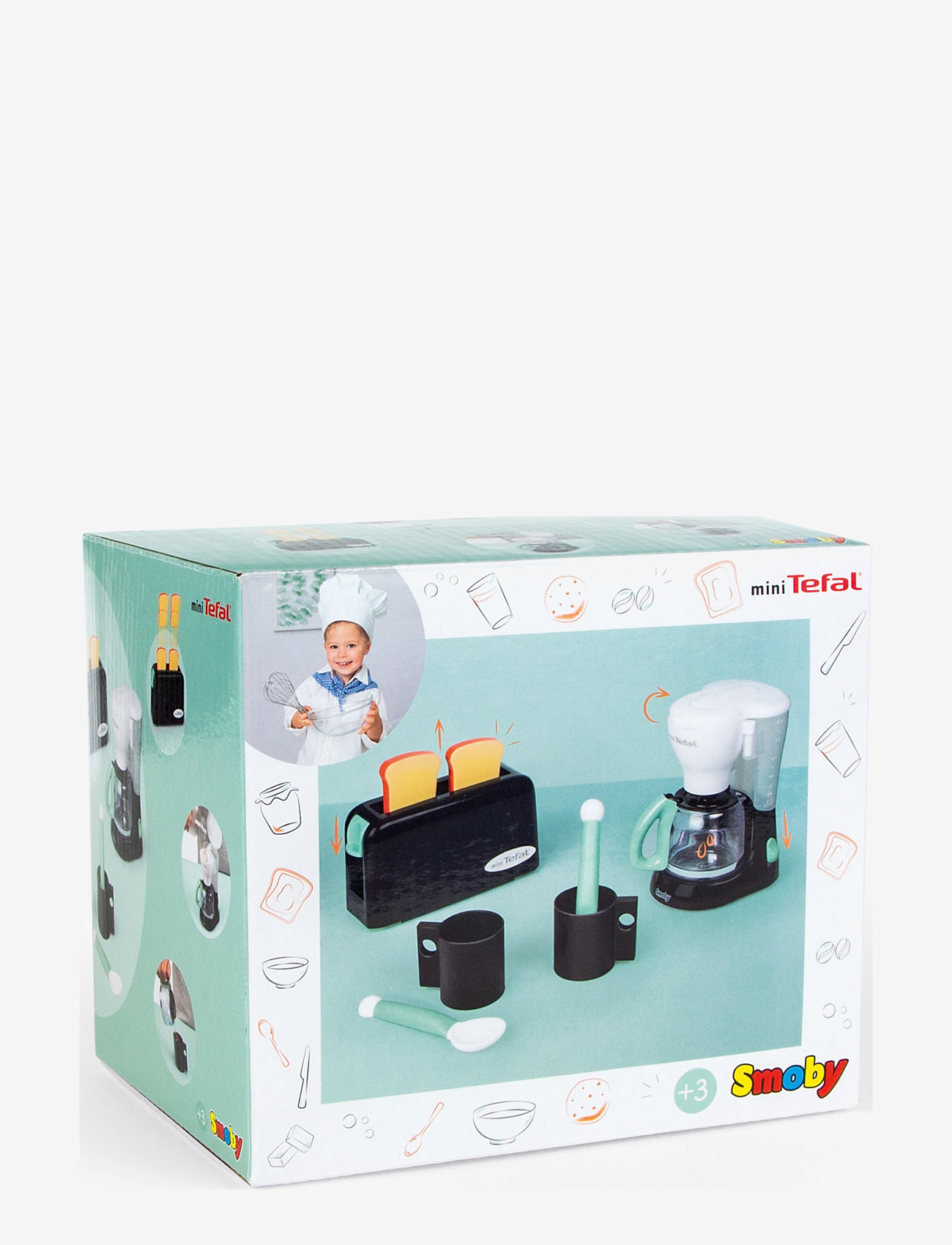 Smoby - Smoby Tefal Breakfast Set - legemad & legekager - black - 5