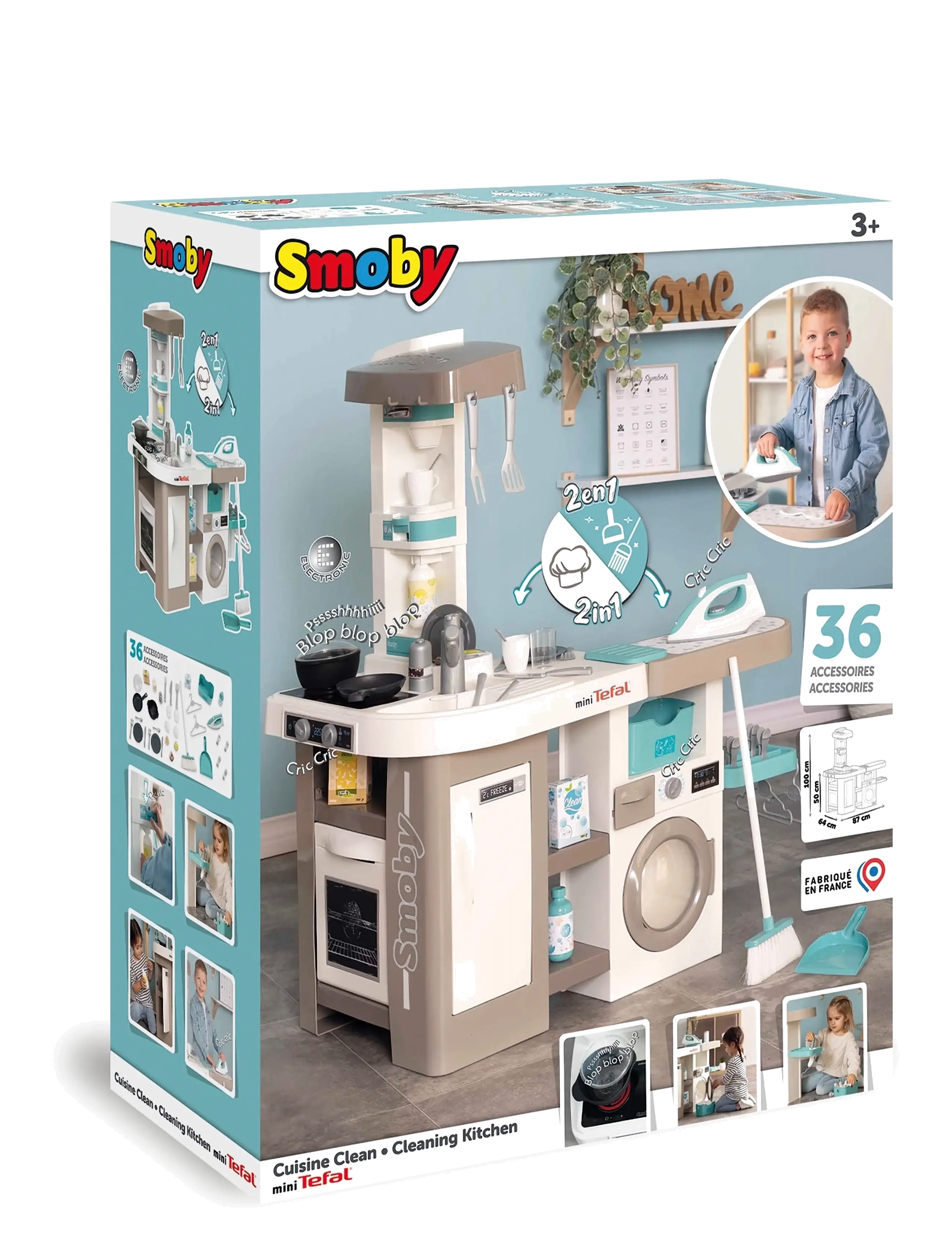 Smoby - Smoby Tefal Studio Arbetskök - cleaning toys - multicolor - 3