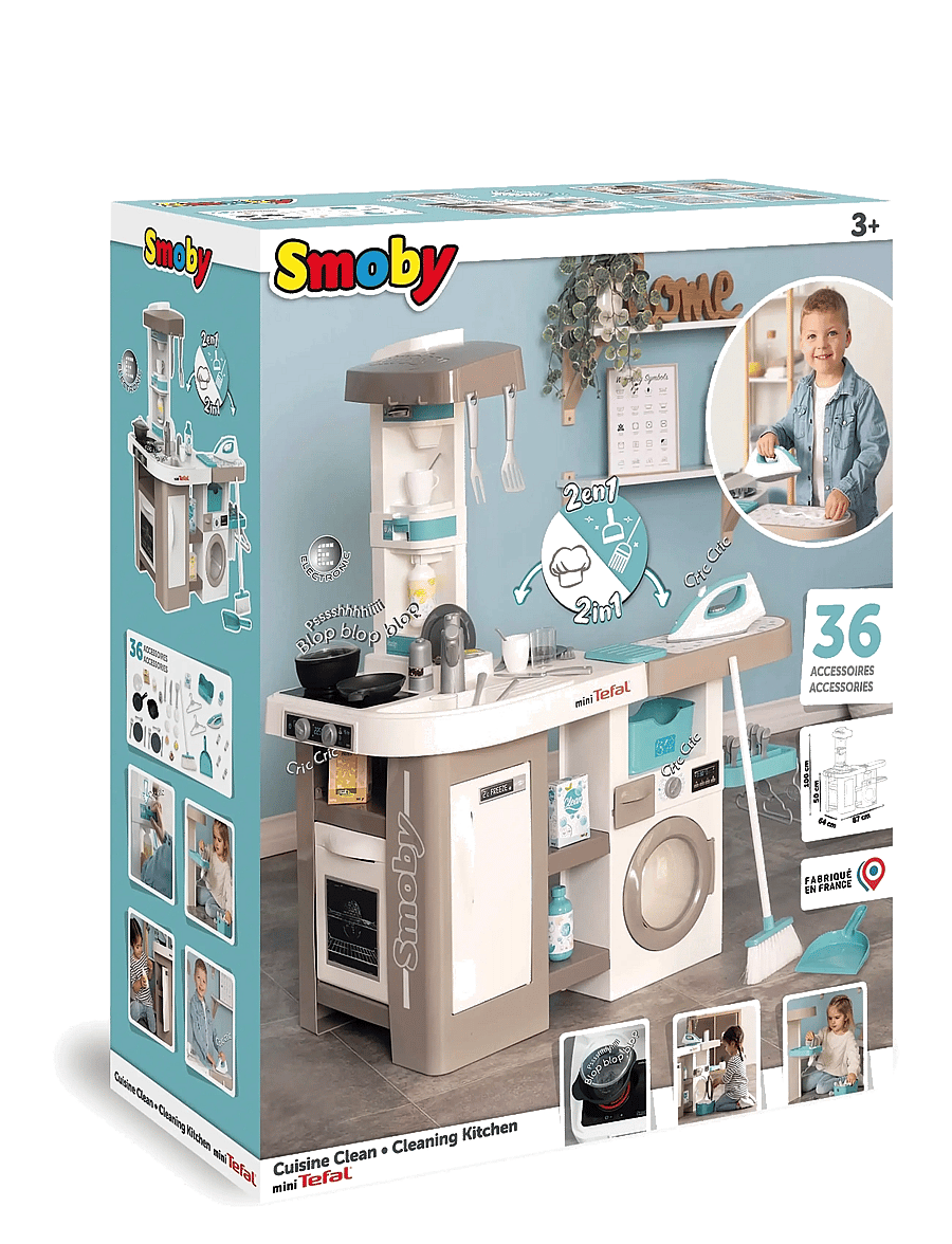 Smoby - Smoby Tefal Studio Arbetskök - rengøringsudstyr - multicolor - 3