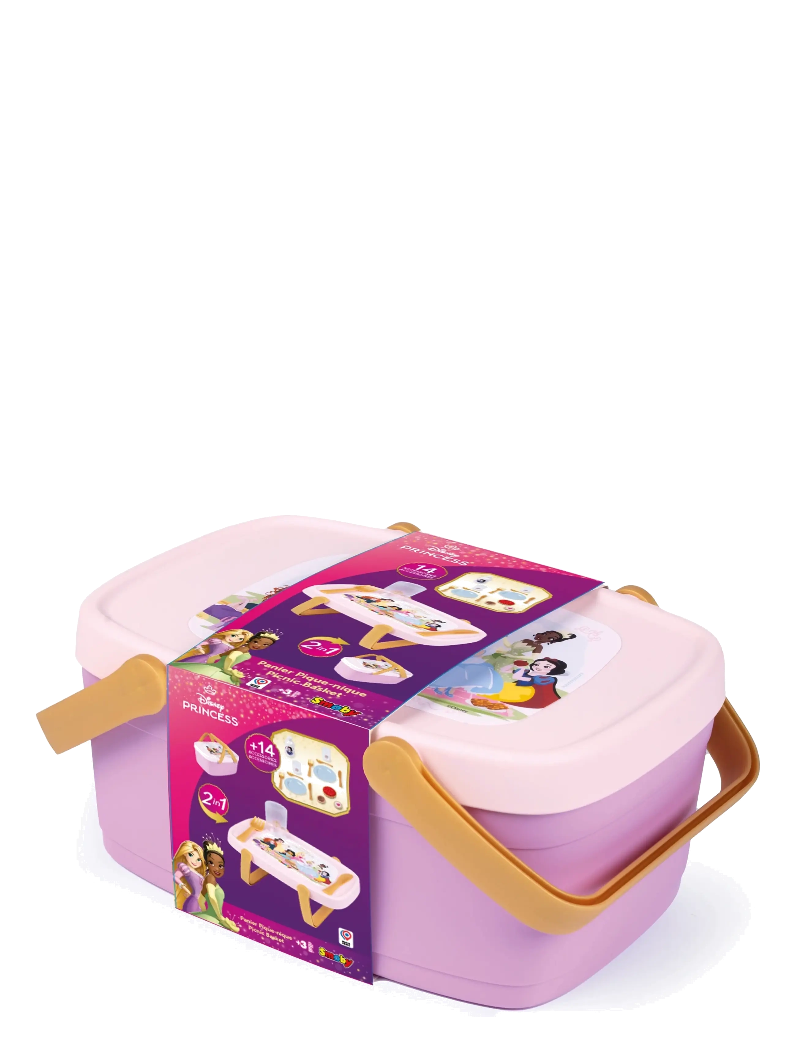 Smoby Disney Princess 2In1 Picknickkorg, One Size, Meal Time, Lila - Lunch Boxes, Kinder
